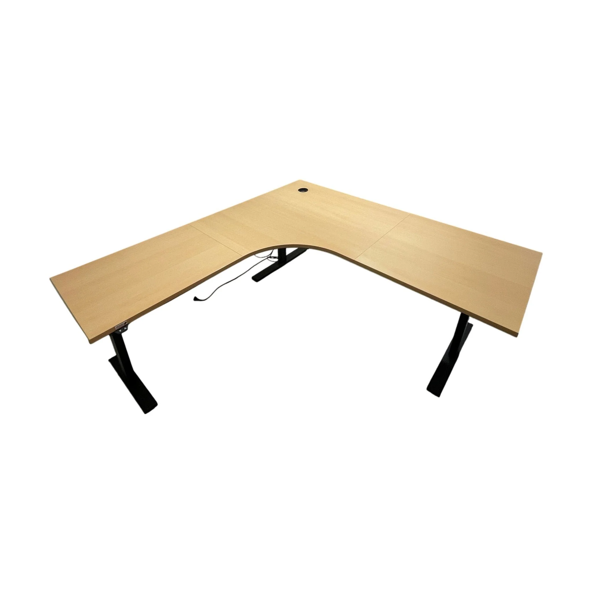 Kontor Konsult elektrisk hev/senk skrivebord, trefarget, 200x190 cm - Image 3