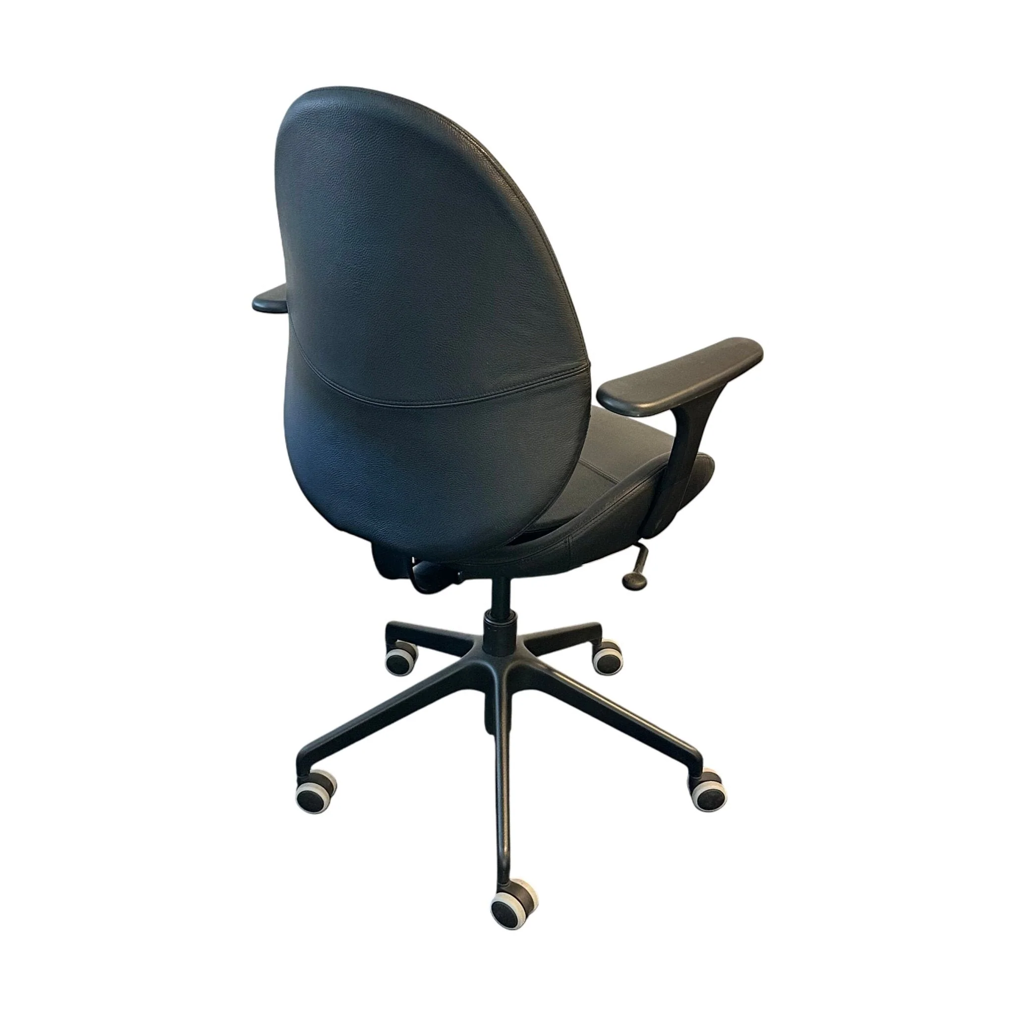 Kontorstol HATTEFJÄLL fra IKEA, sort skinn - Image 3
