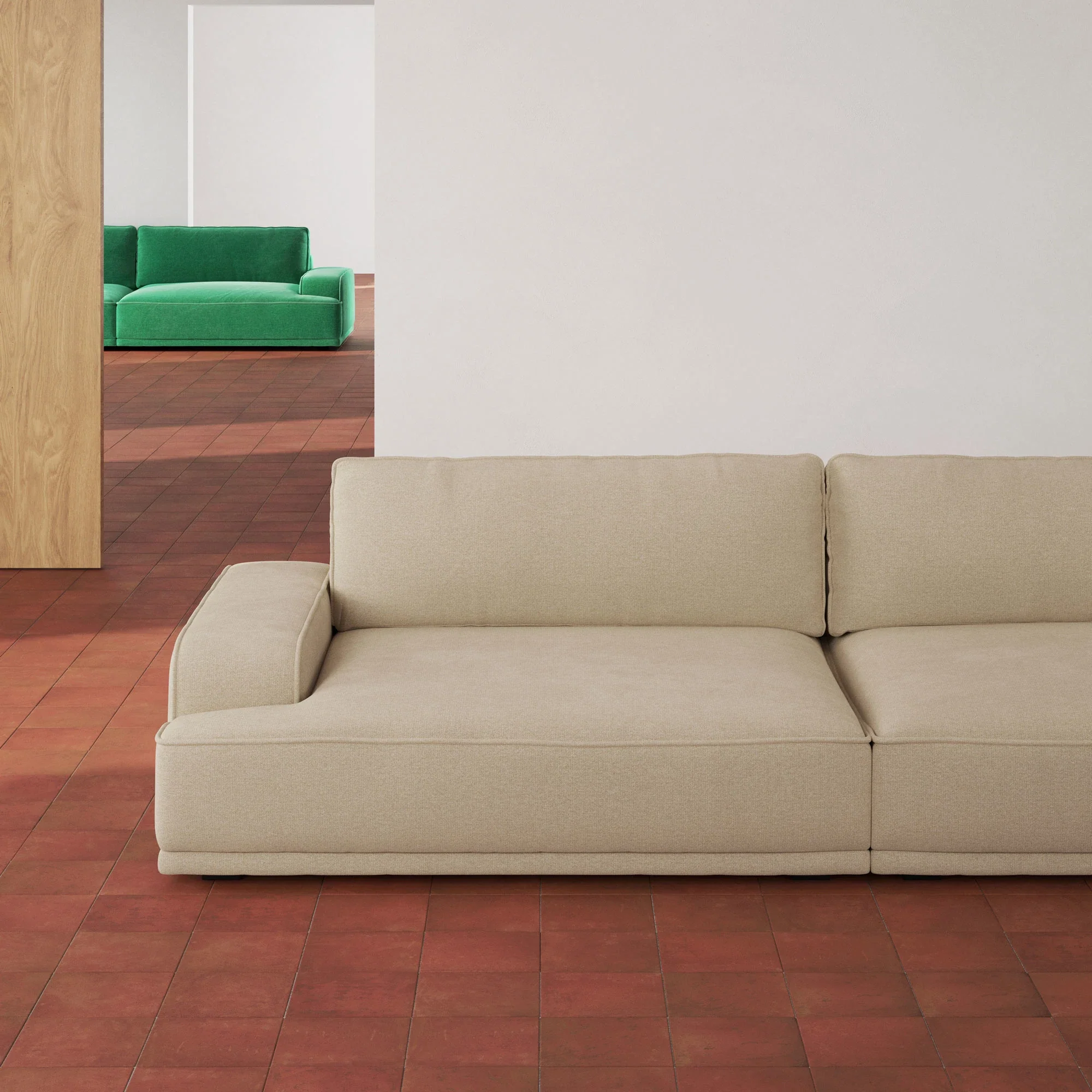 Leonora 3-seter sofa fra SOFACOMPANY, beige - Image 2