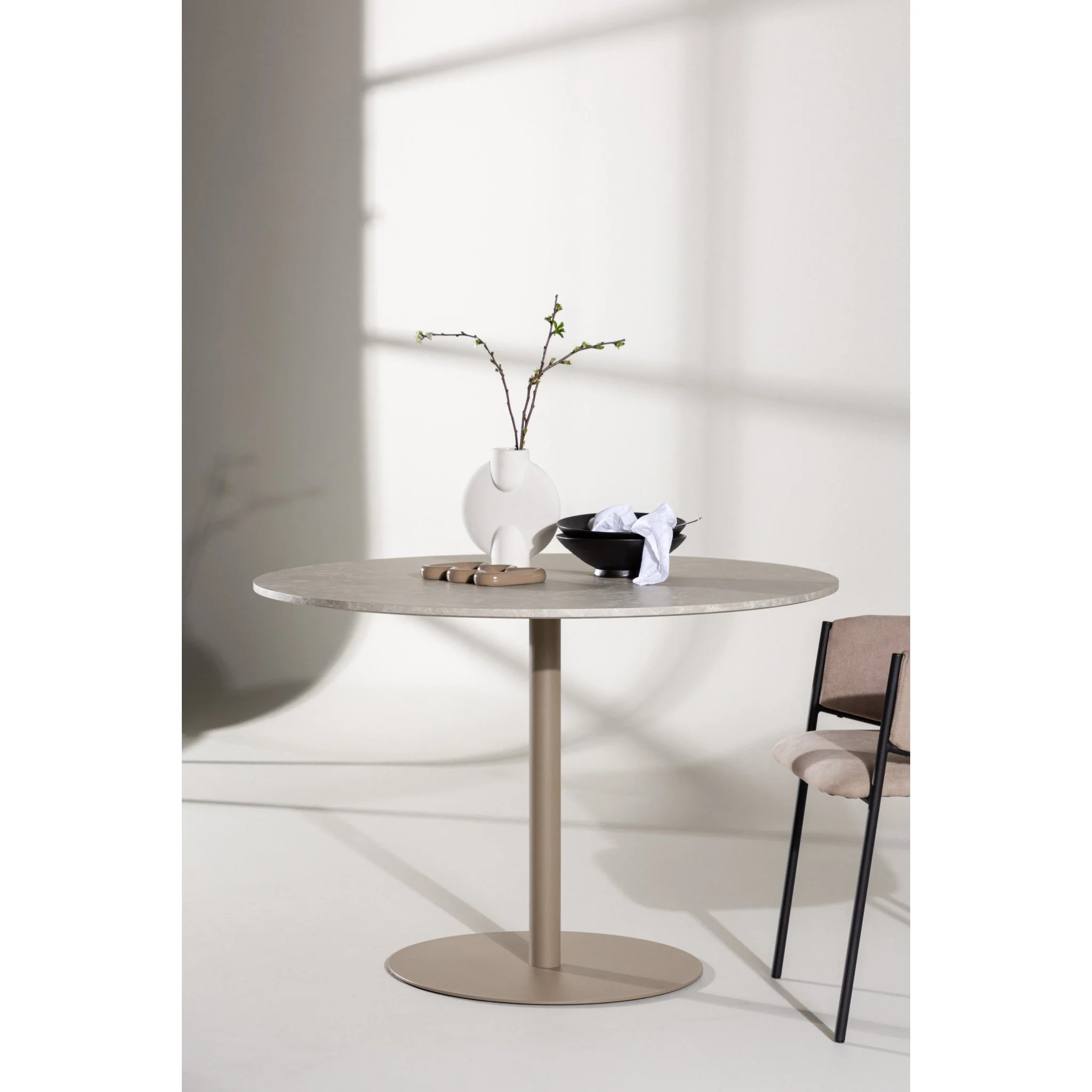 Lycke spisebord fra A-Møbler, 110x110 cm, beige - Image 6