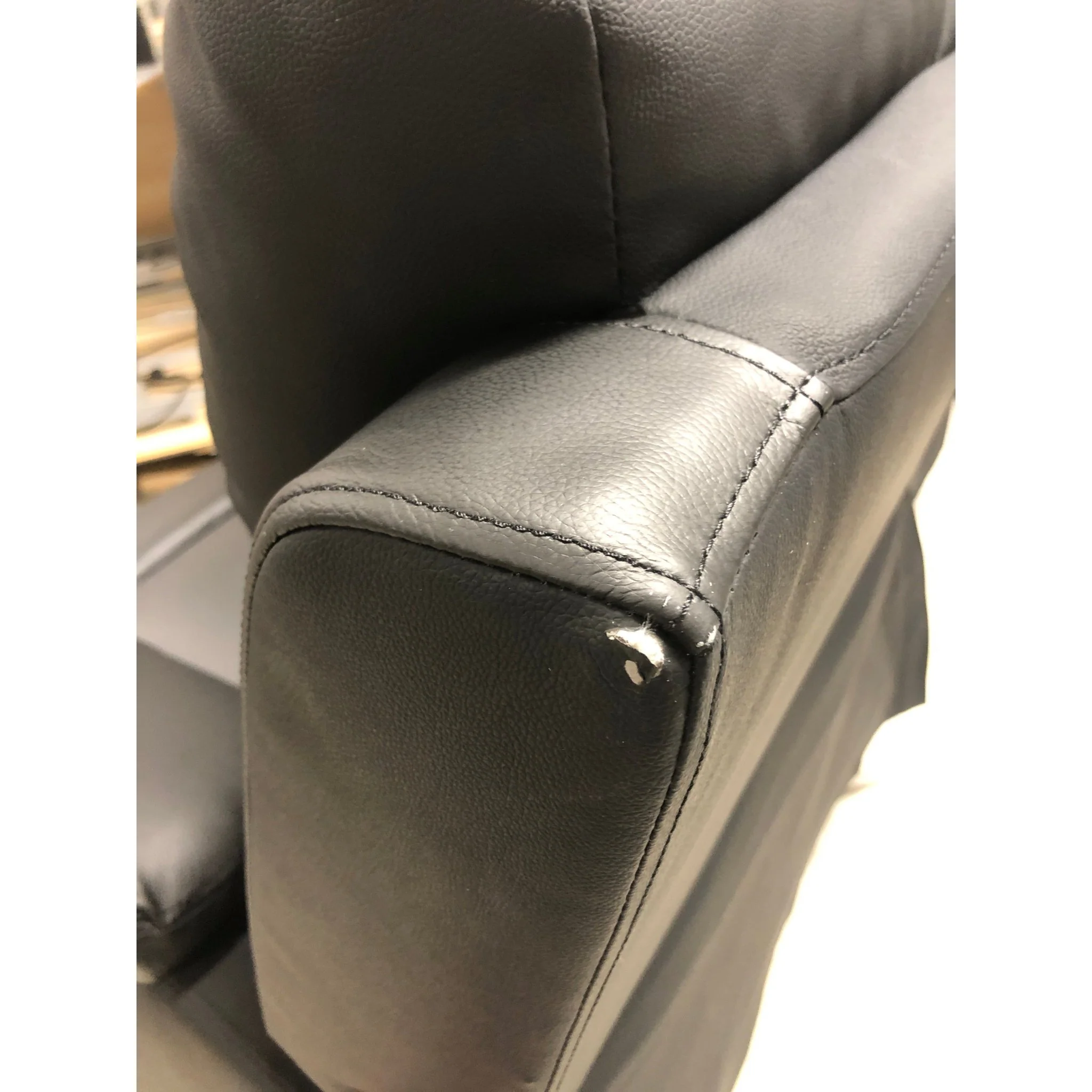 Mayfield 2-seter Sofa, sort hud/PVC - Image 2