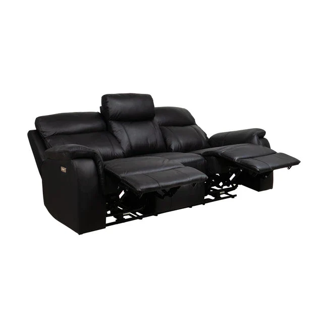 Mayfield 3-seter sofa, hud/PVC, elektrisk recliner-funksjon - Image 4