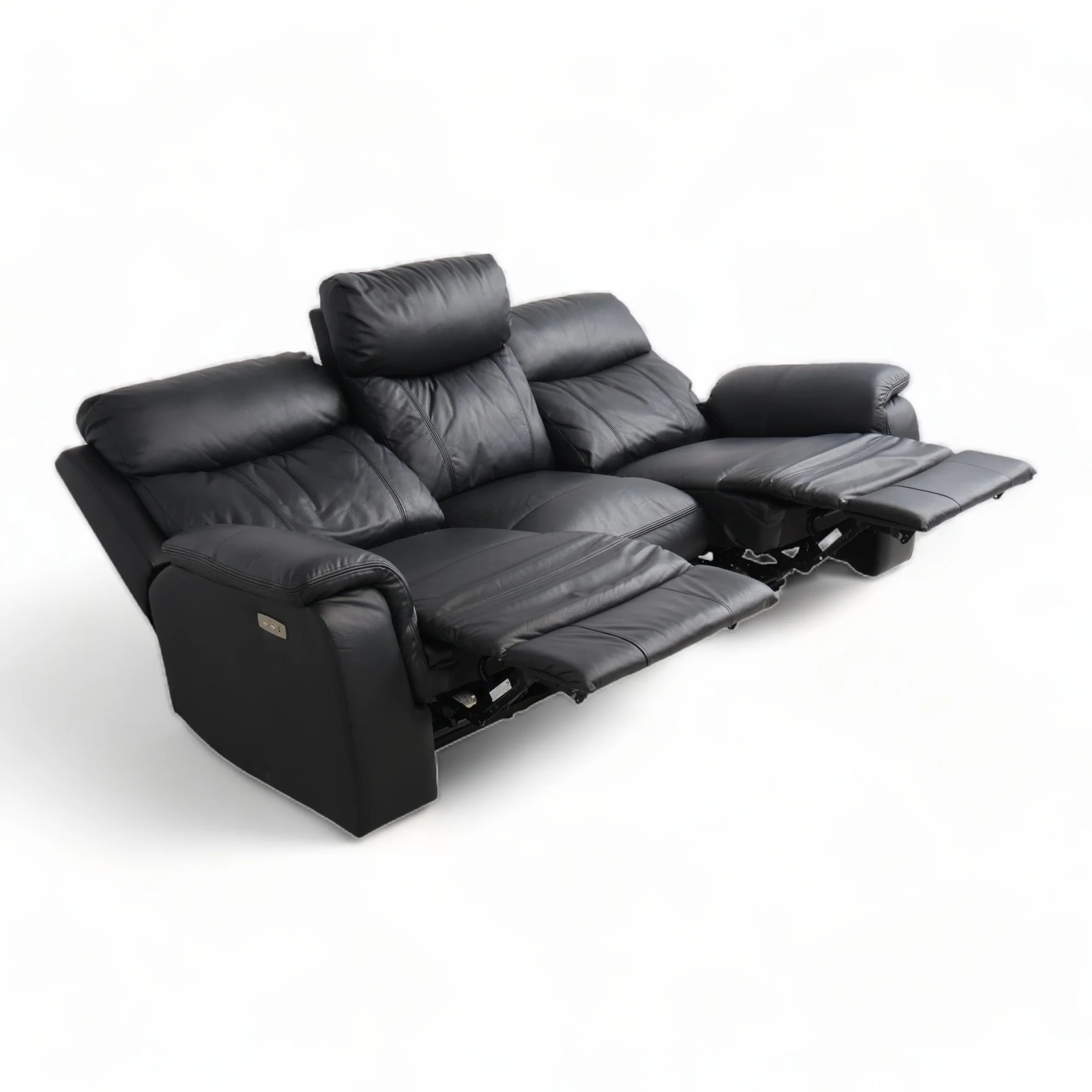 Mayfield 3-seter sofa, sort hud/PVC - Image 3
