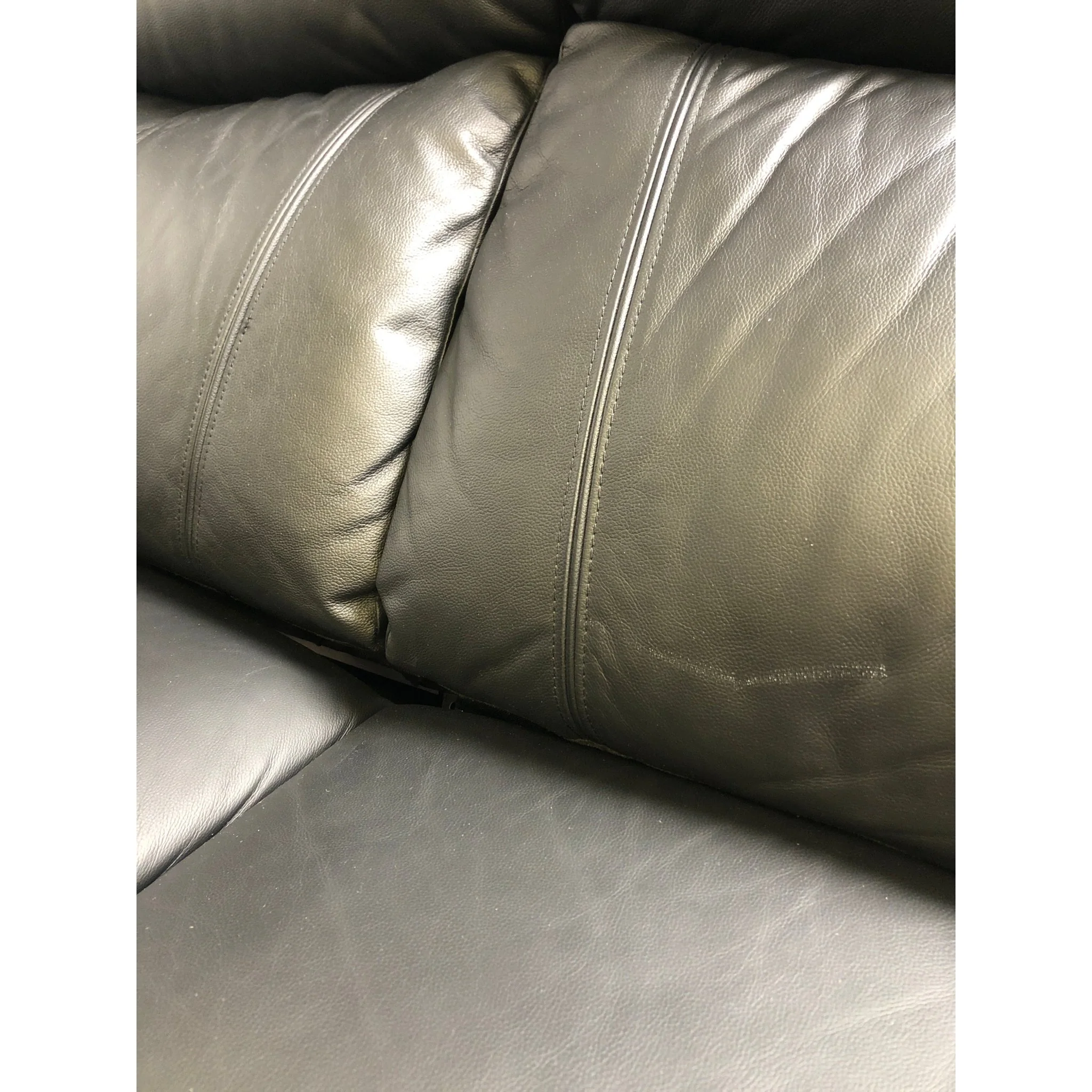 Mayfield 3-seter sofa, sort hud/PVC - Image 8