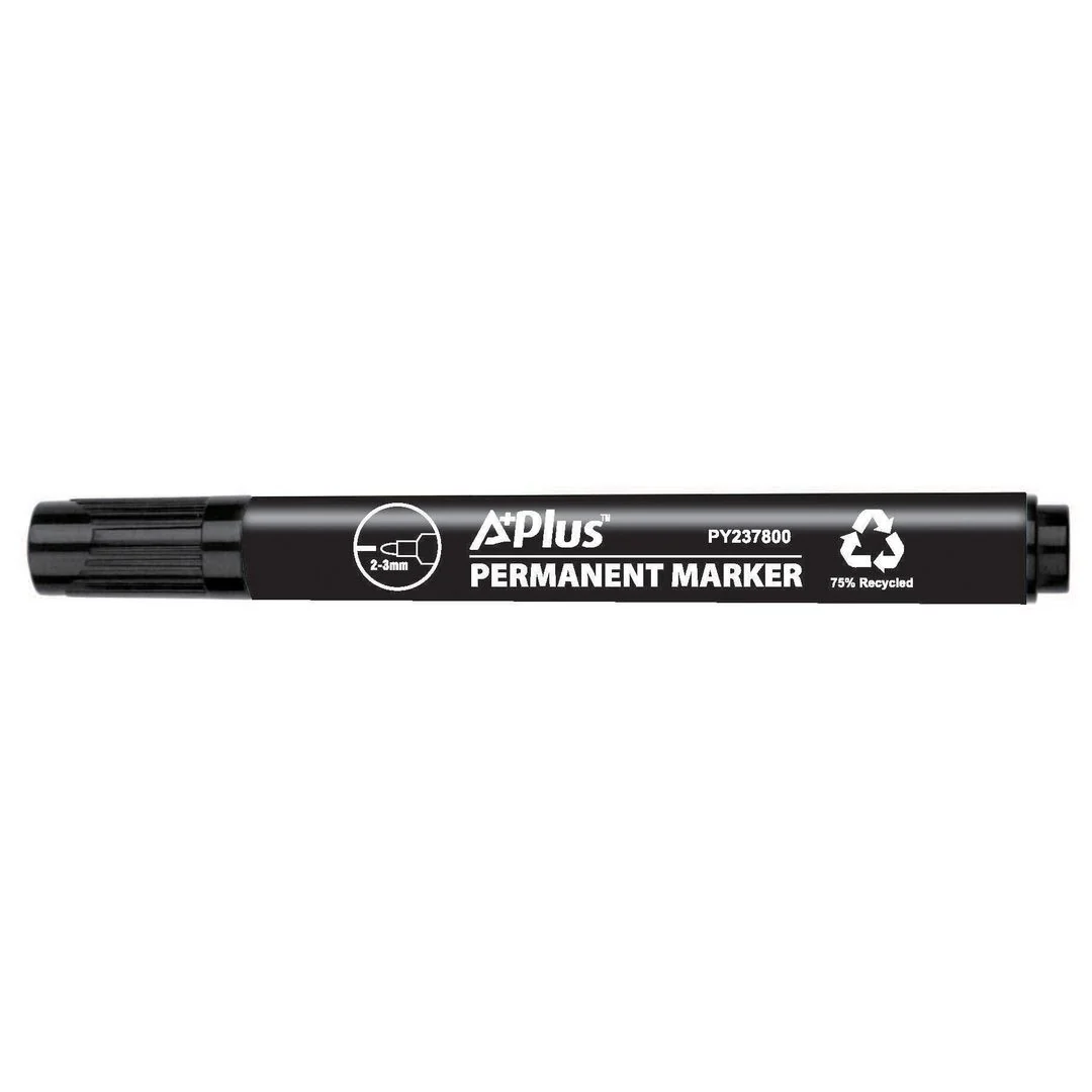 Merkepenn A+PLUS rund 1-3mm sort, 10stk