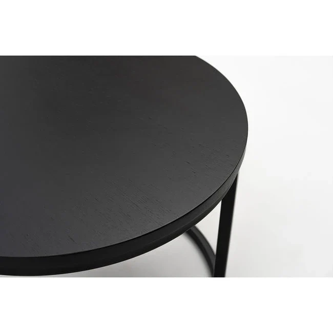 Metro Sofabord fra A-Møbler, Ø:75 cm, Sort Eikefinér - Image 3