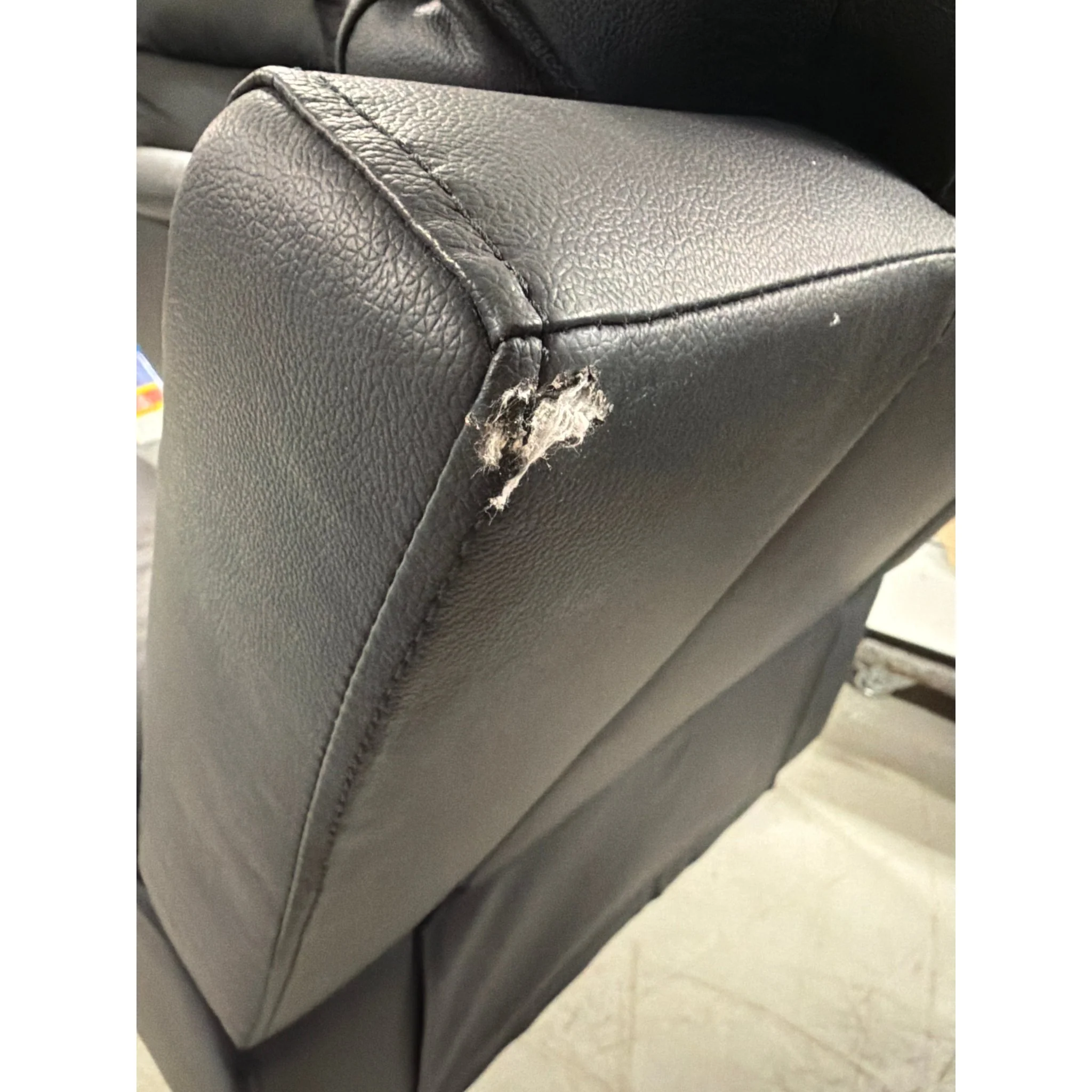 Mora 1-seter reclinerstol, sort hud/PU - Image 4