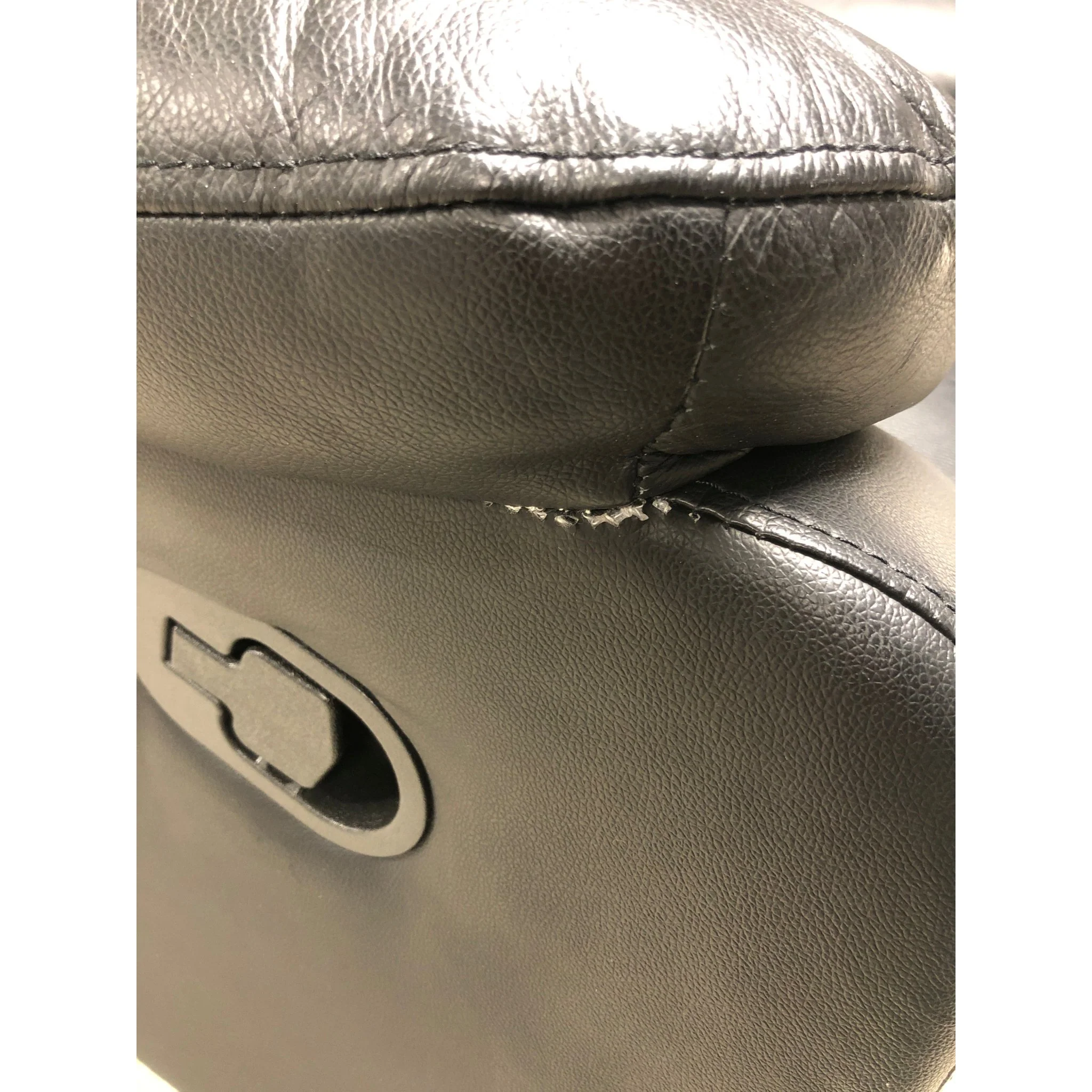 Mora recliner-lenestol, sort Hud/PU - Image 3