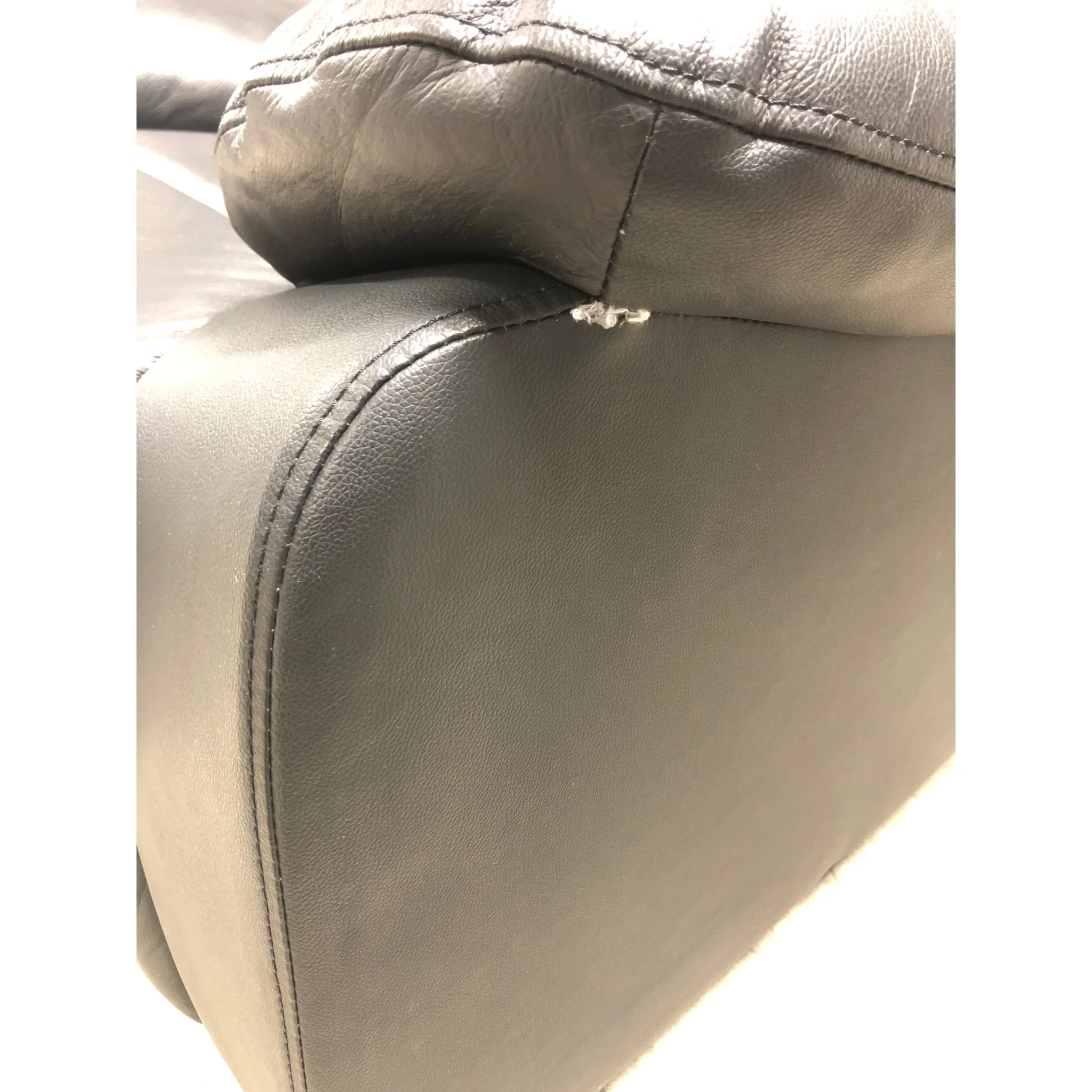 Mora recliner-lenestol, sort Hud/PU - Image 4