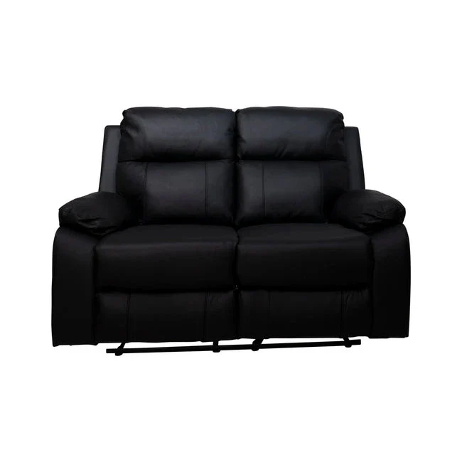 Mora Reclinersofa 2-seter, sort hud/PU - Image 2