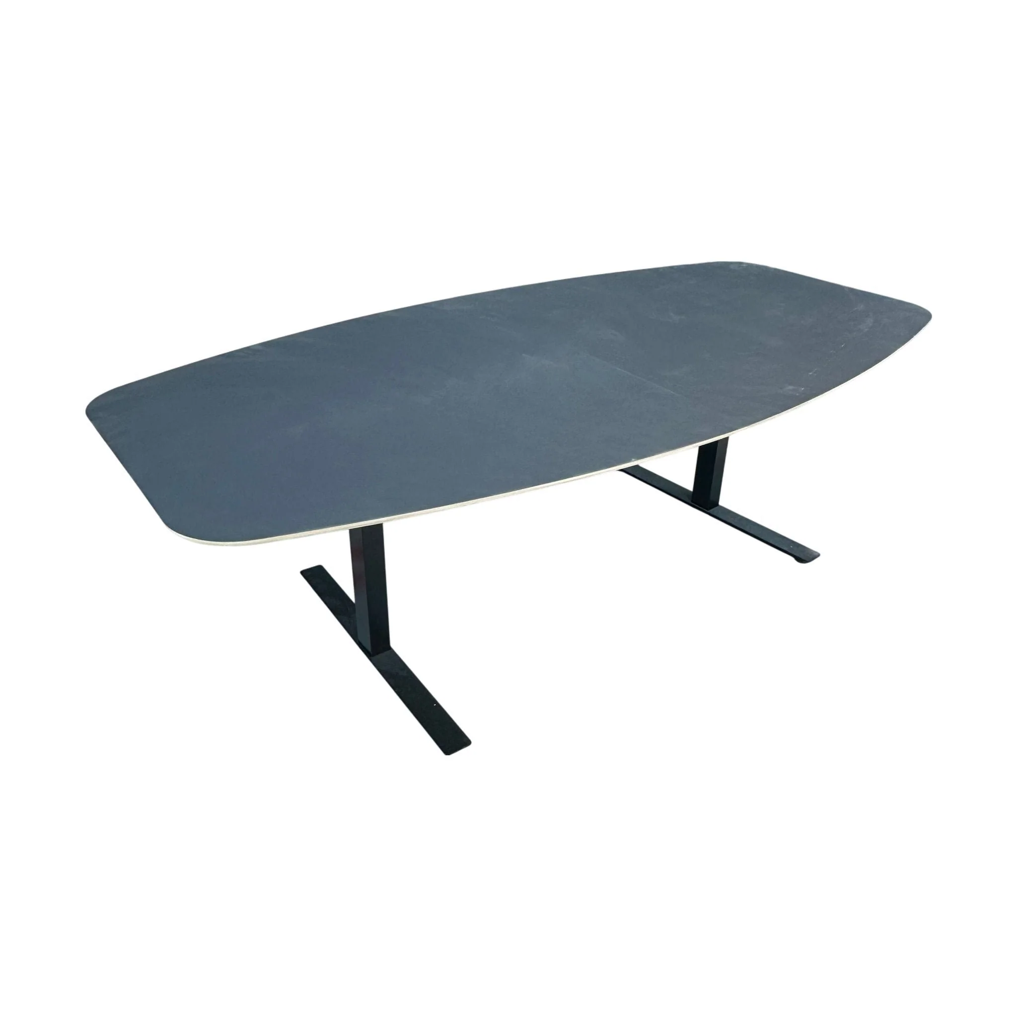 Møtebord AUDREY, svart/dueblå, 240x120 cm - Image 2