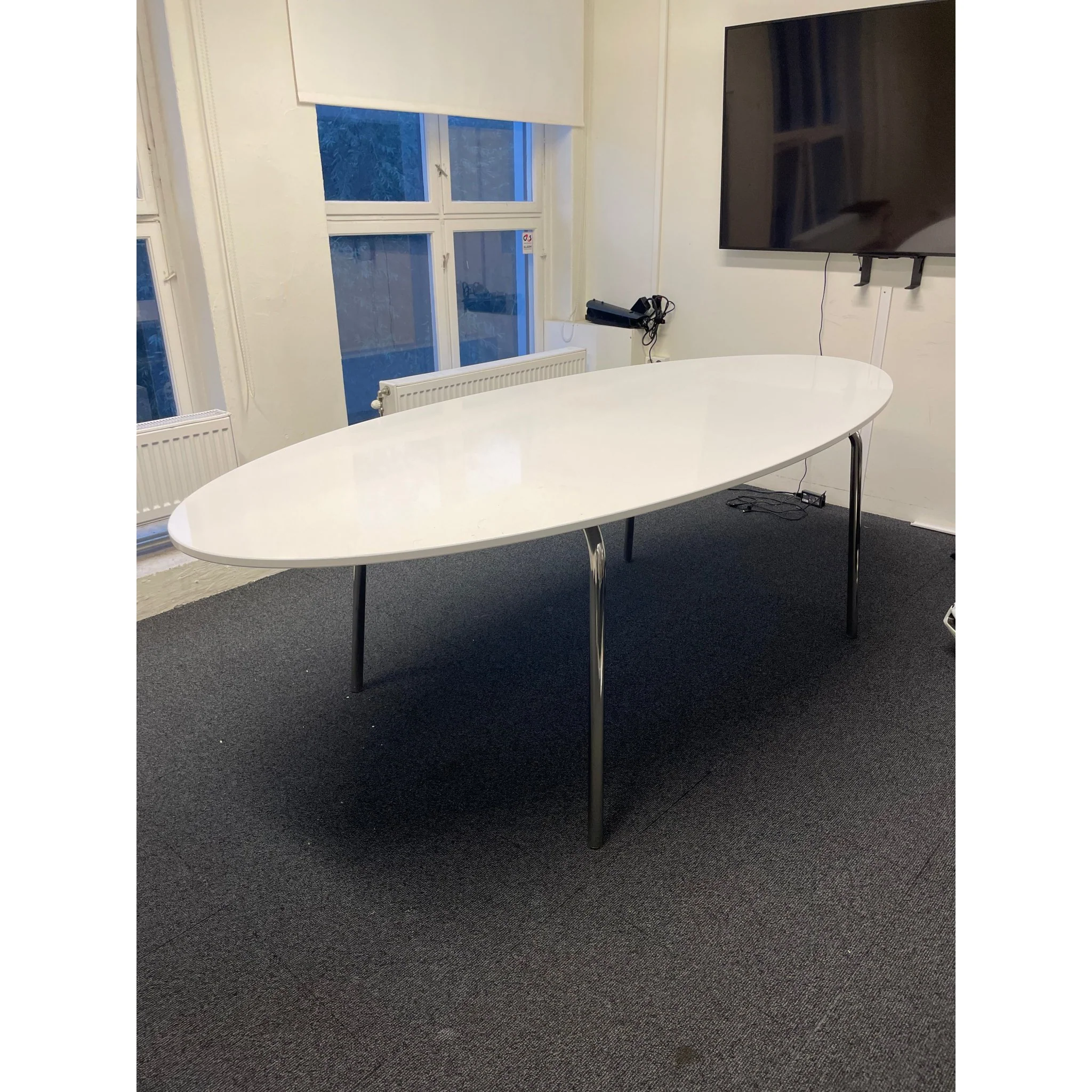 Møtebord fra IKEA, hvit laminat, 236x102 cm - Image 8
