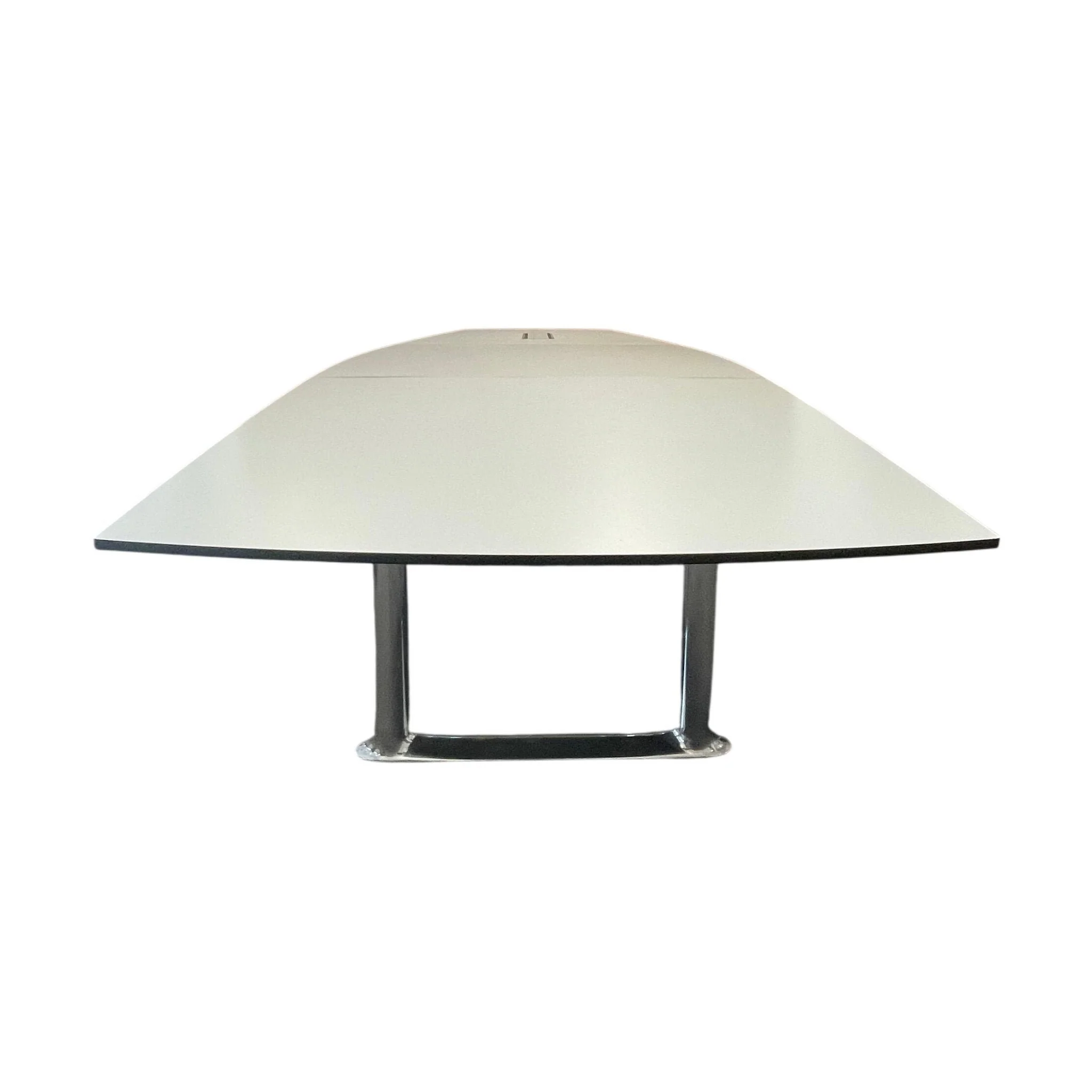 Møtebord grå med svart kant, 438x136 cm - Image 2