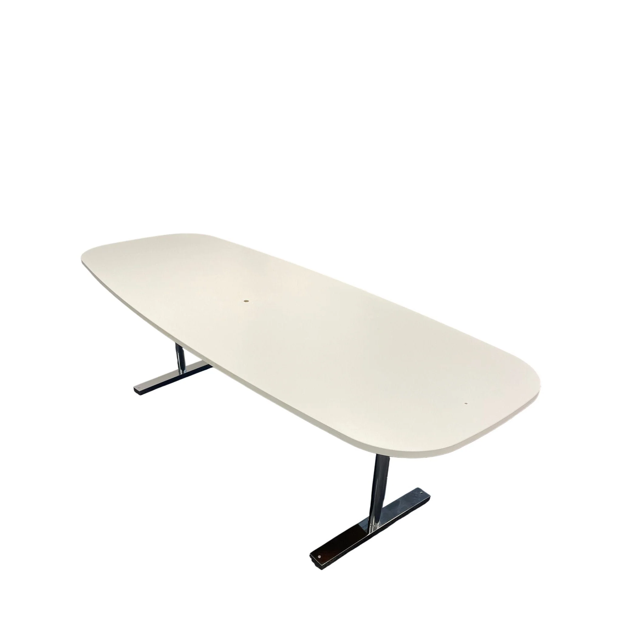 Møtebord, hvit bordplate, 230x90 cm - Image 3