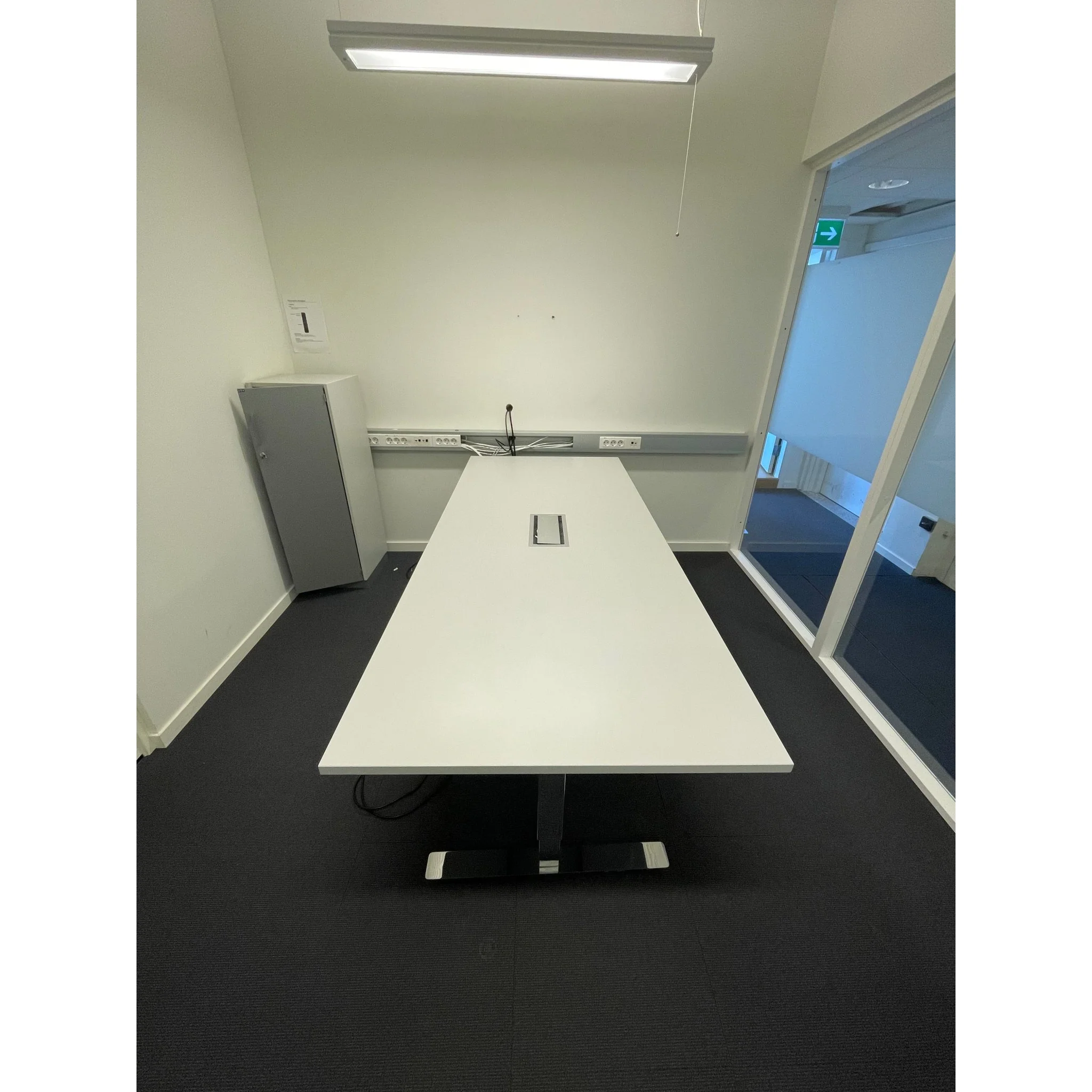 Møtebord, hvit laminat, 210x90 cm - Image 2