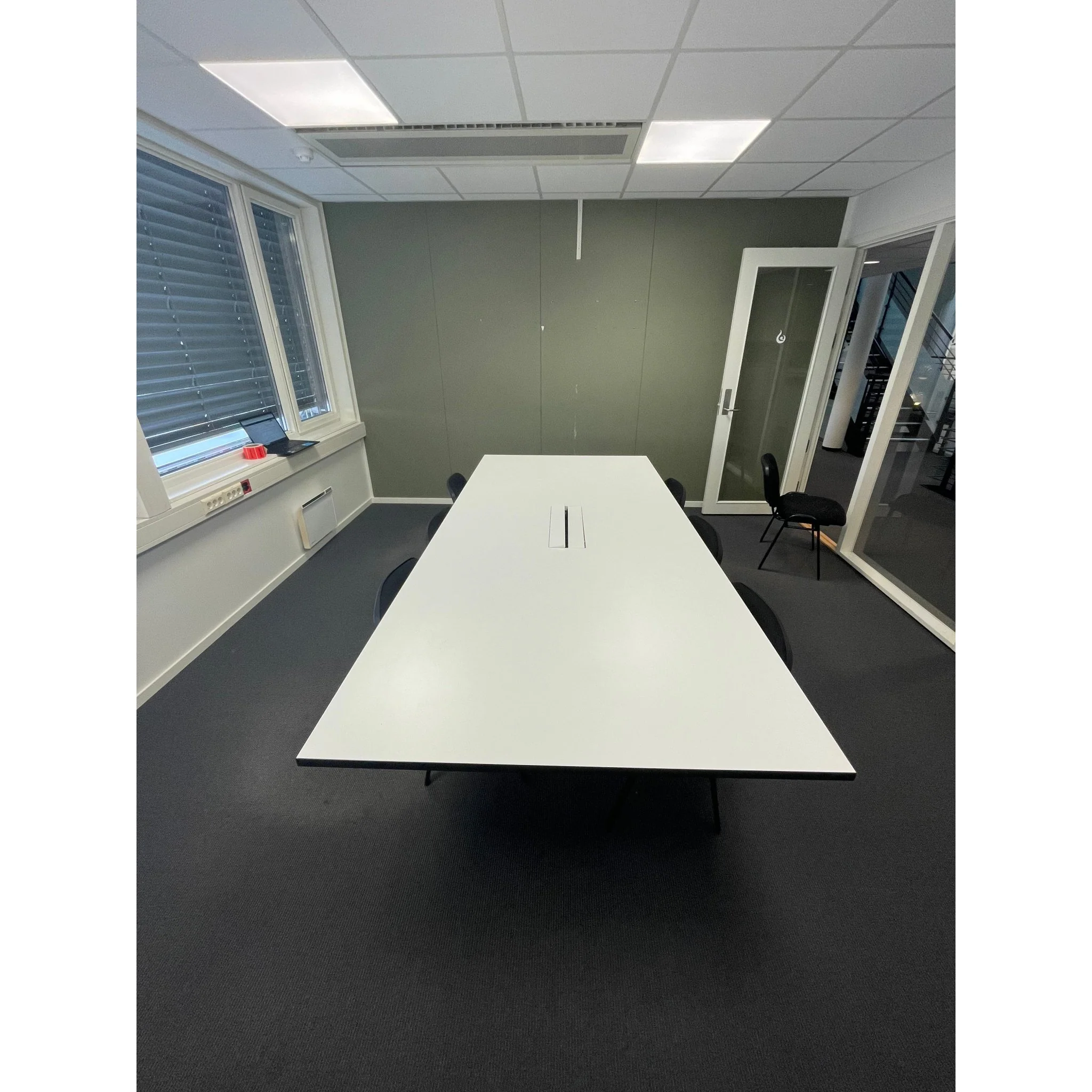 Møtebord, hvit laminat, 220x120 cm - Image 3