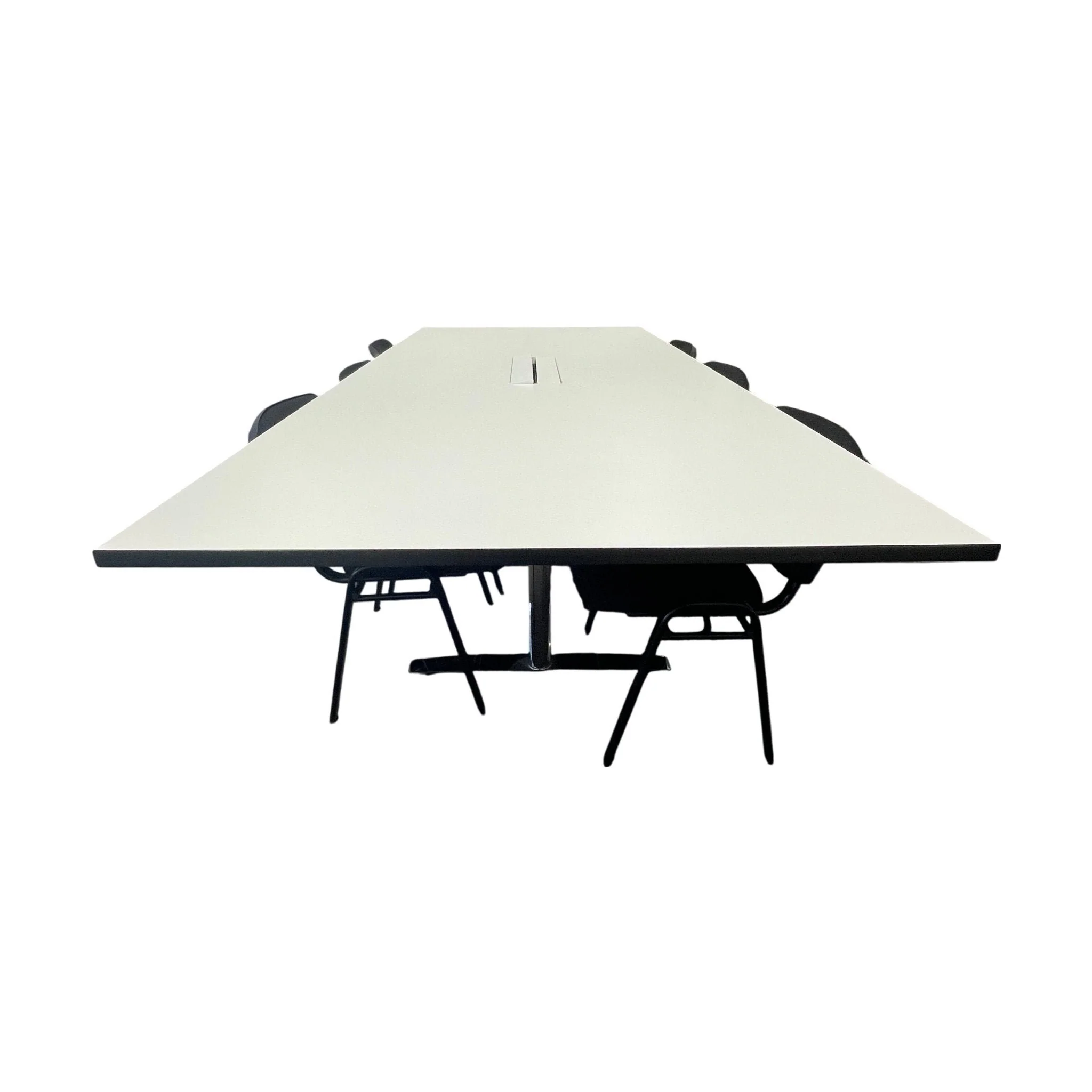 Møtebord, hvit laminat, 260x120 cm - Image 5