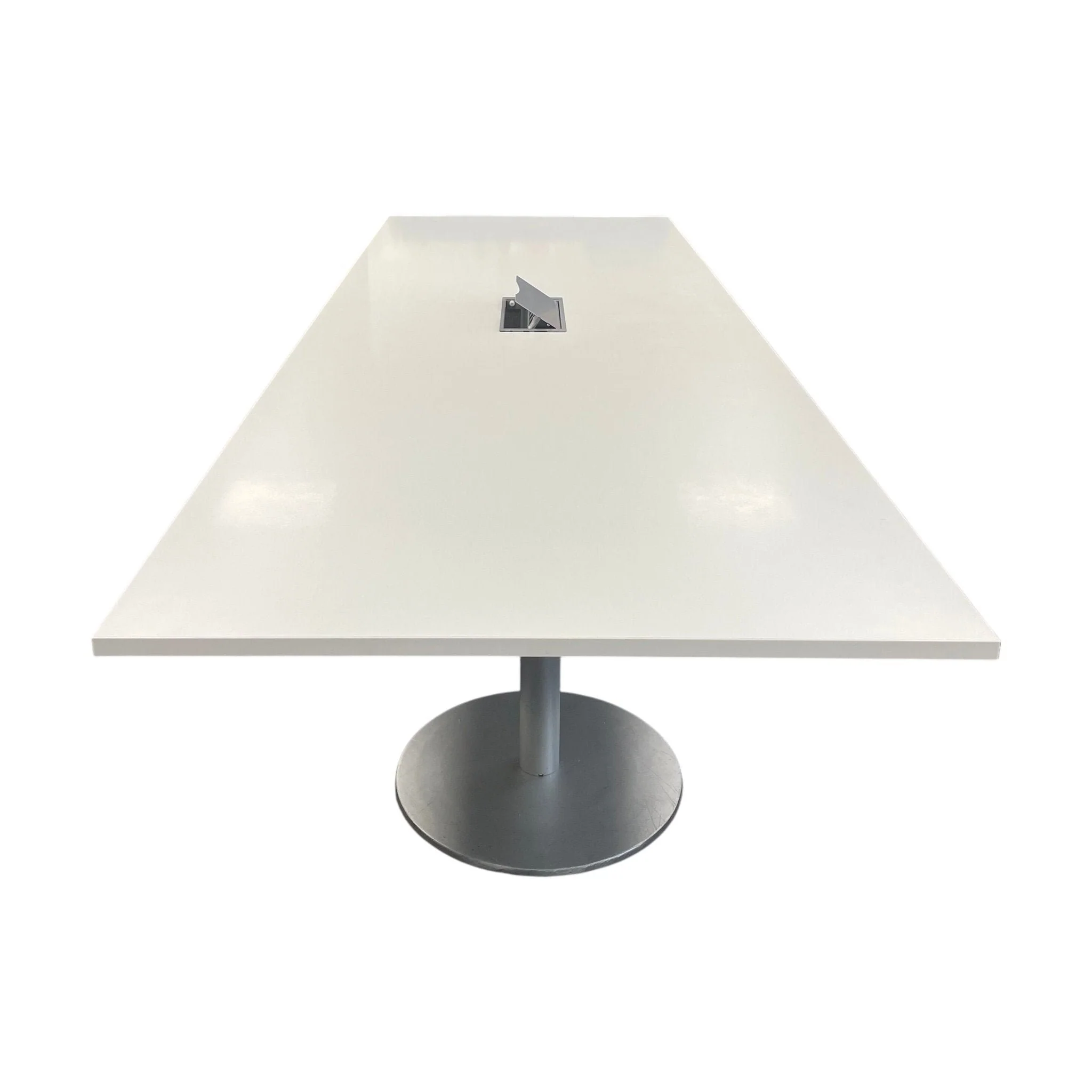 Møtebord, hvit laminat, 300x100 cm