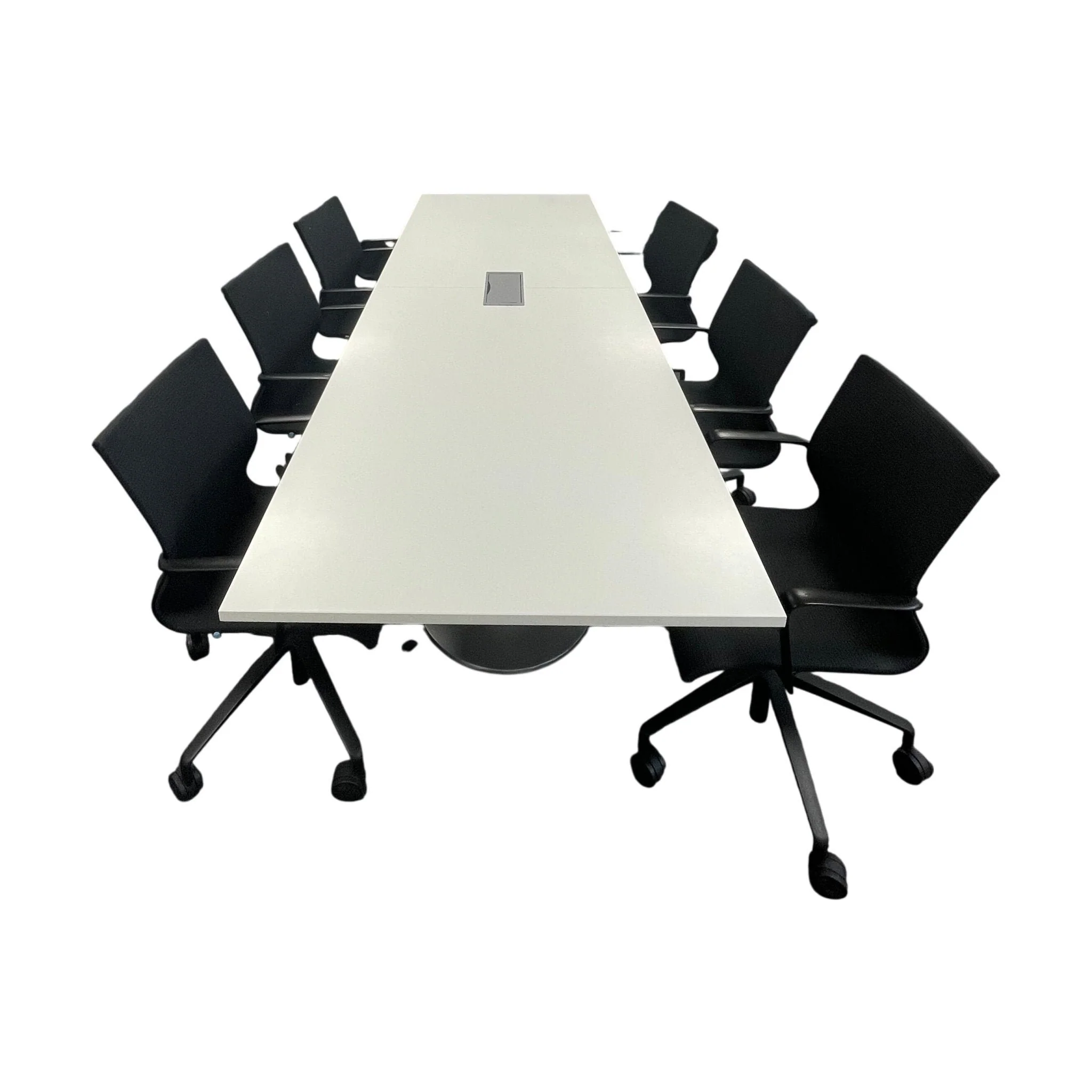 Møtebord, hvit laminat, 300x100 cm - Image 6