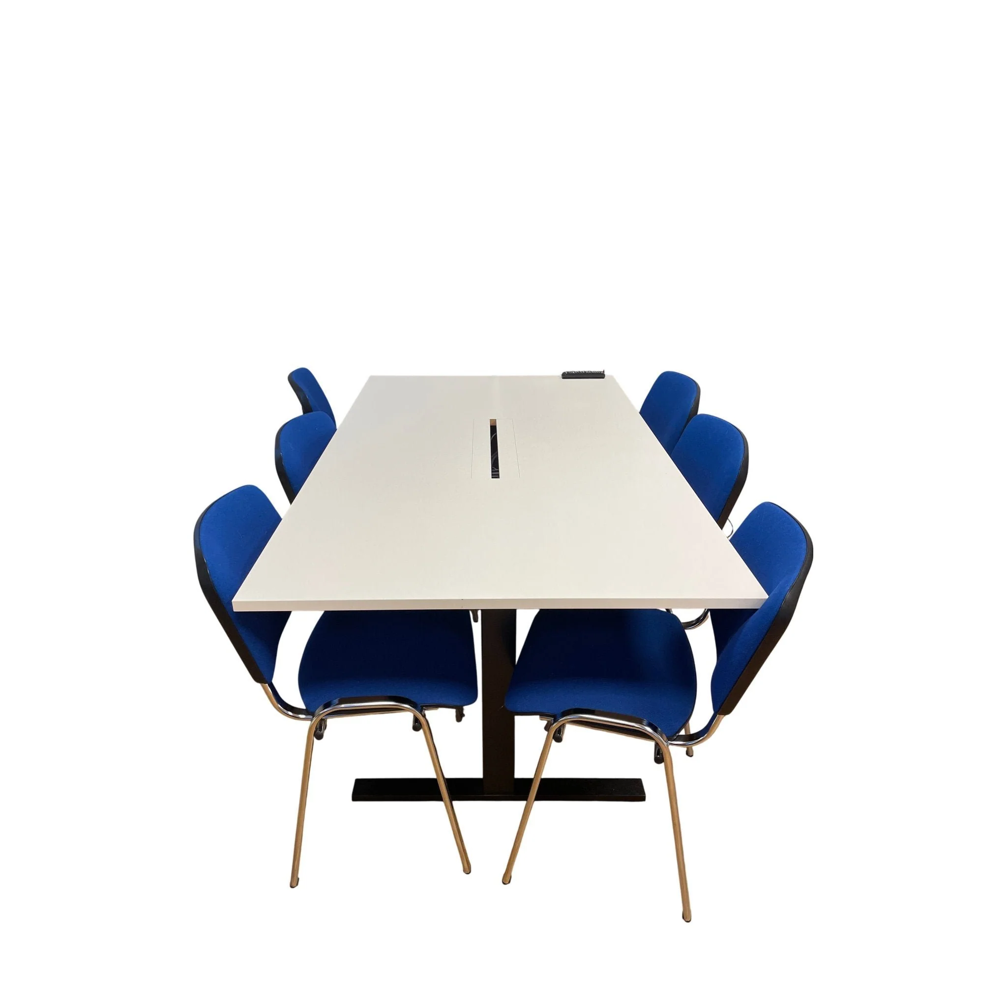Møtebord, hvit plate, 180x100 cm - Image 2