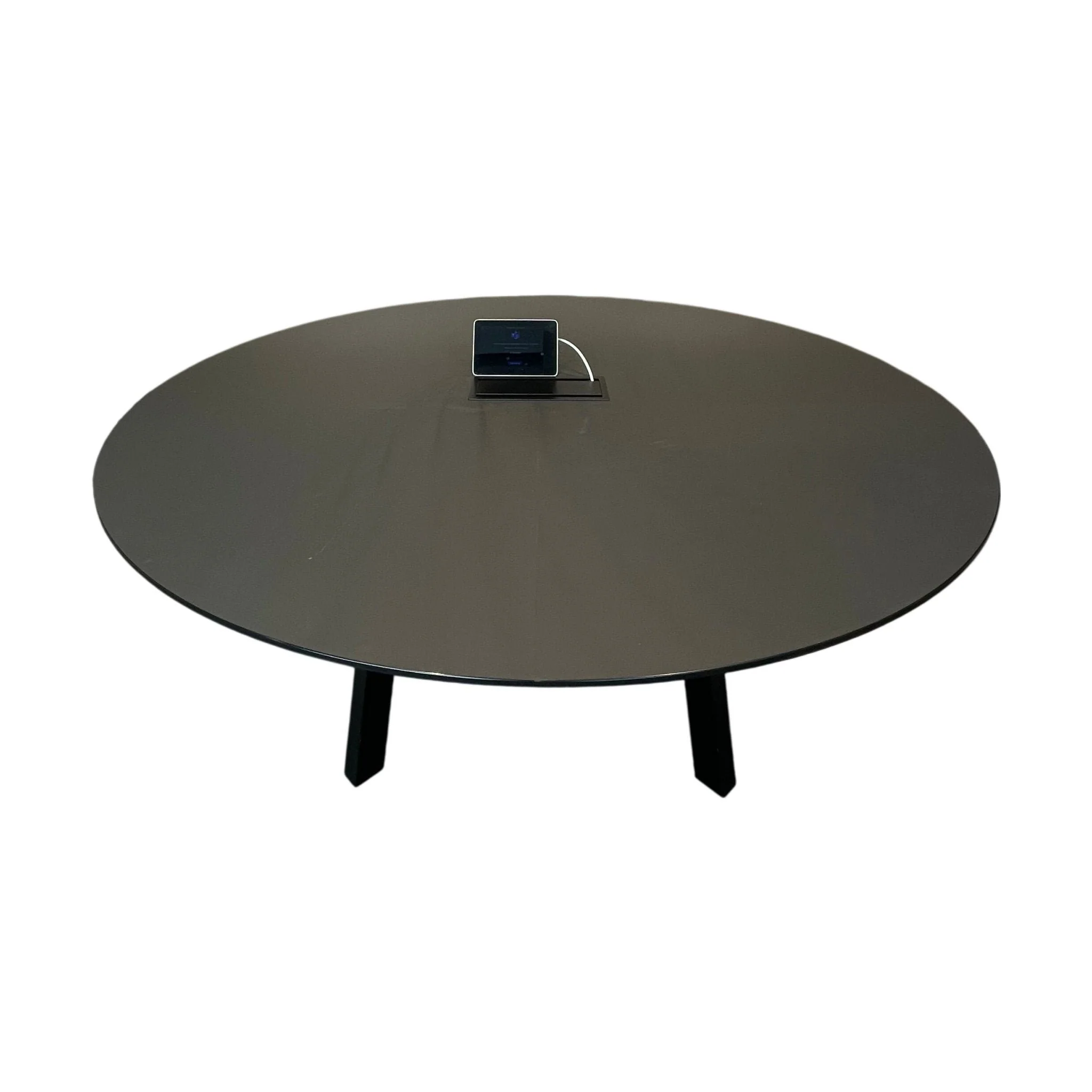 Møtebord, svart, 180x180 cm - Image 3