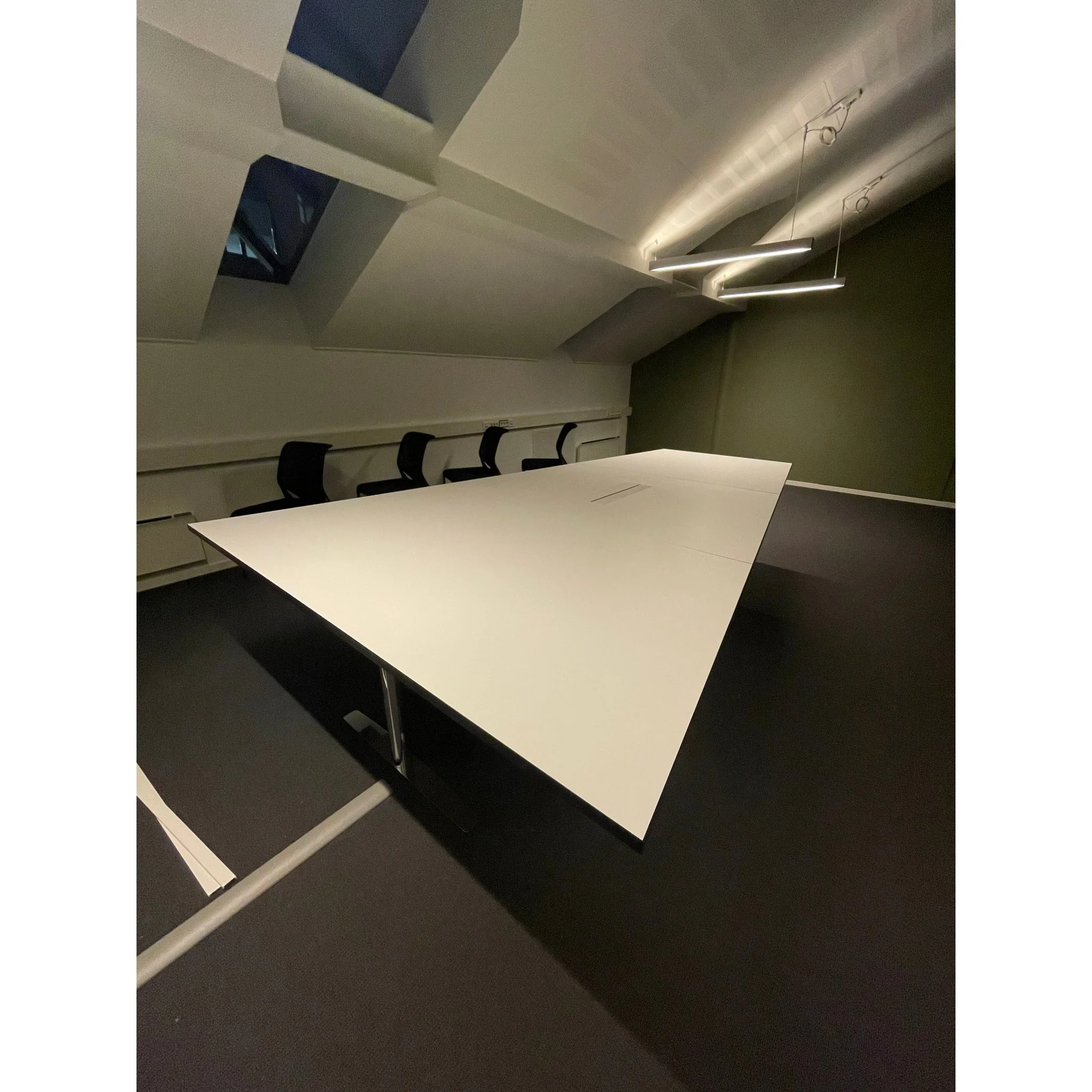 Møtebord trapesformet, hvit, 320x200 cm - Image 10