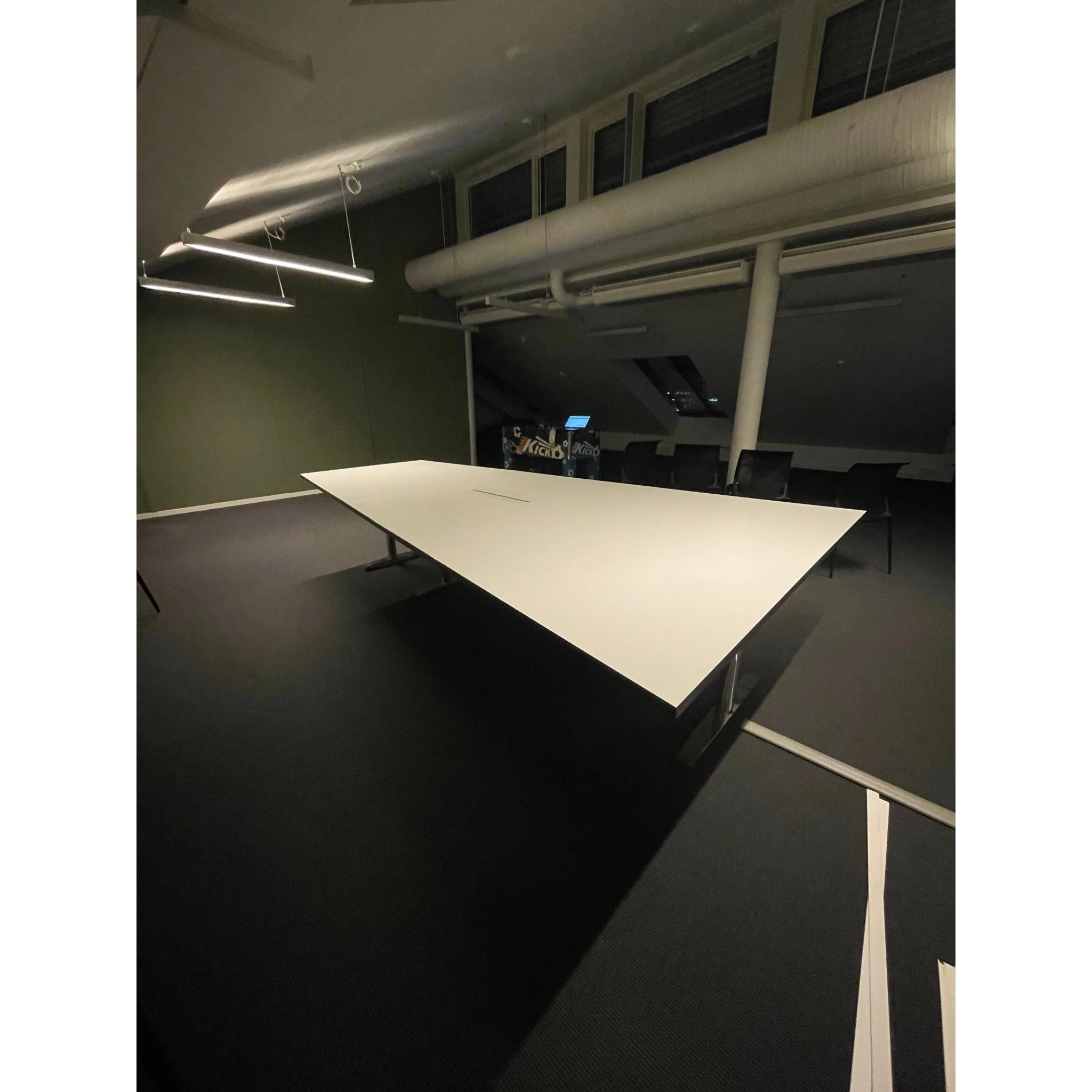 Møtebord trapesformet, hvit, 320x200 cm - Image 11