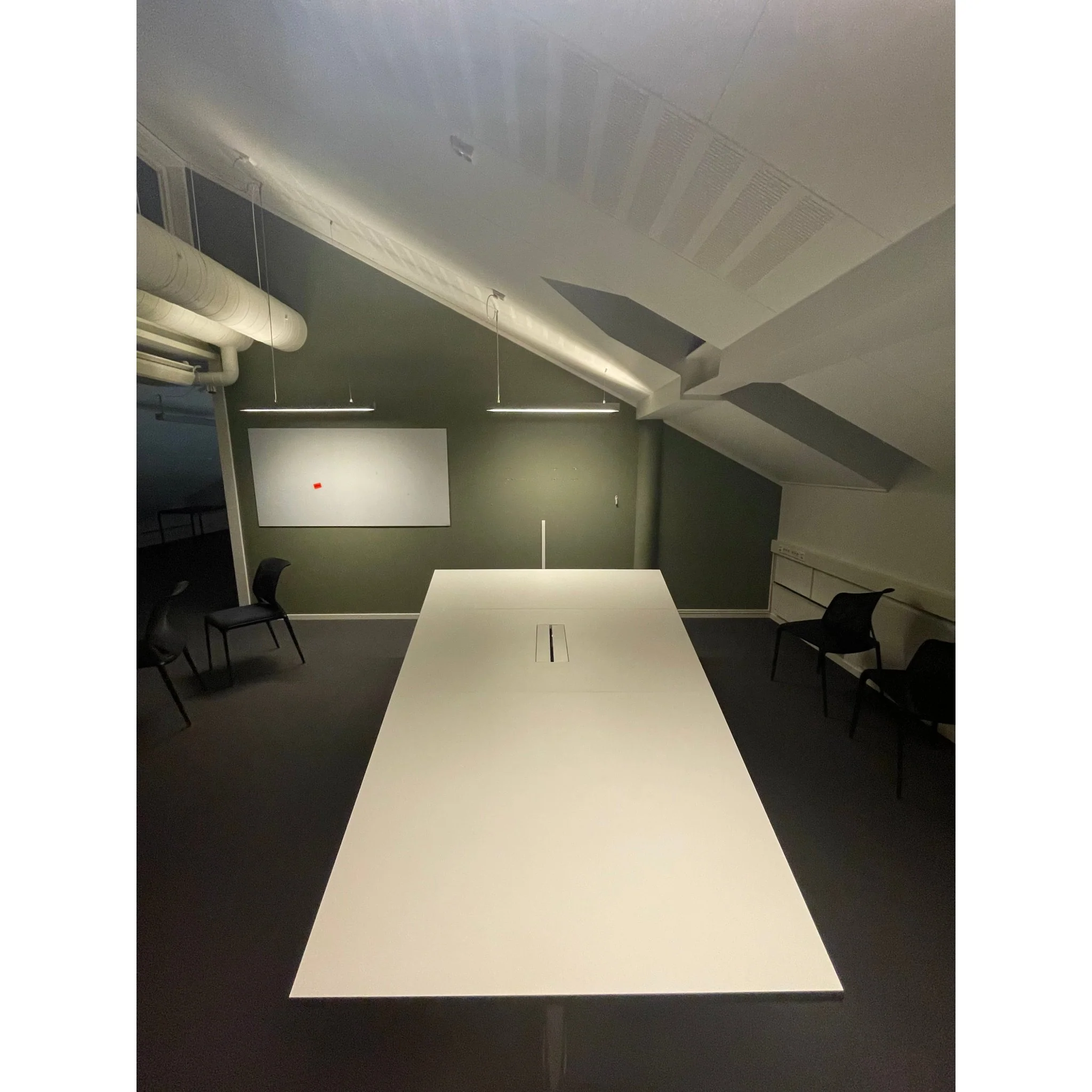 Møtebord trapesformet, hvit, 320x200 cm - Image 12