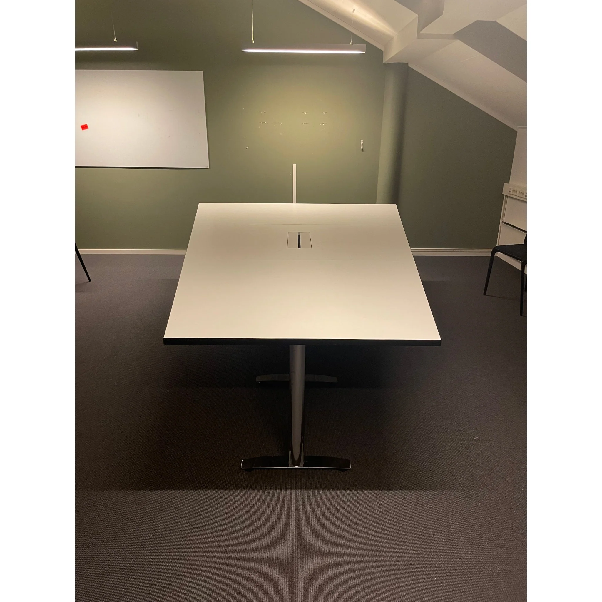 Møtebord trapesformet, hvit, 320x200 cm - Image 6