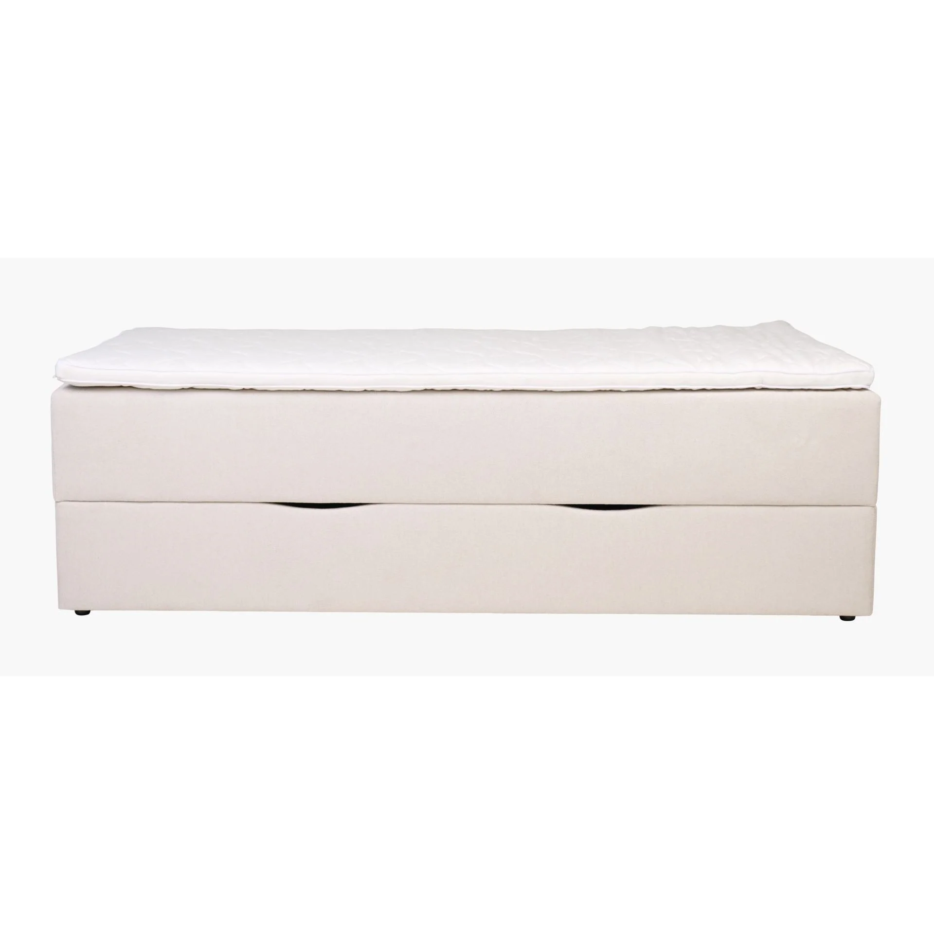 Odine seng med oppbevaring, beige, 120x200 cm