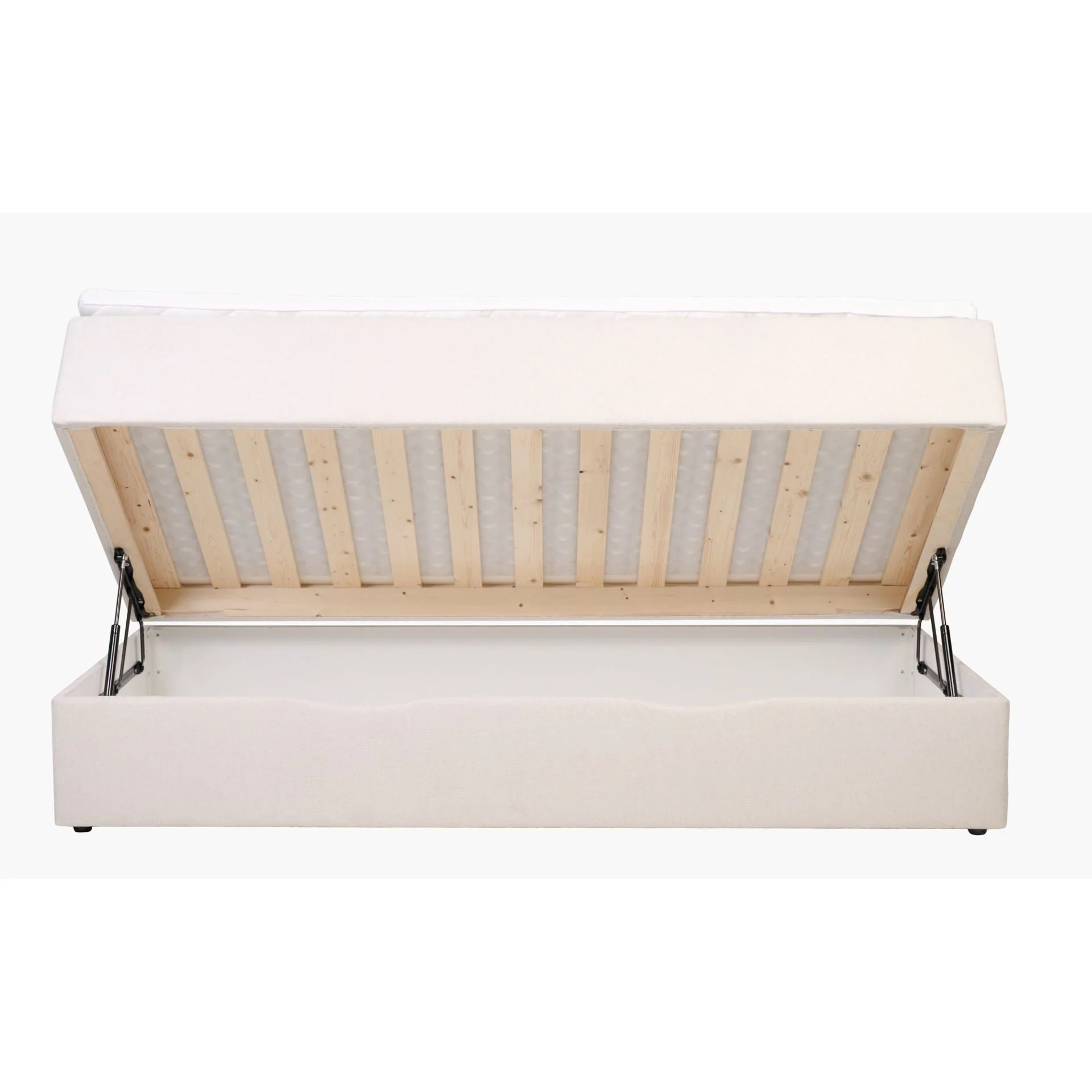 Odine seng med oppbevaring, beige, 120x200 cm - Image 7
