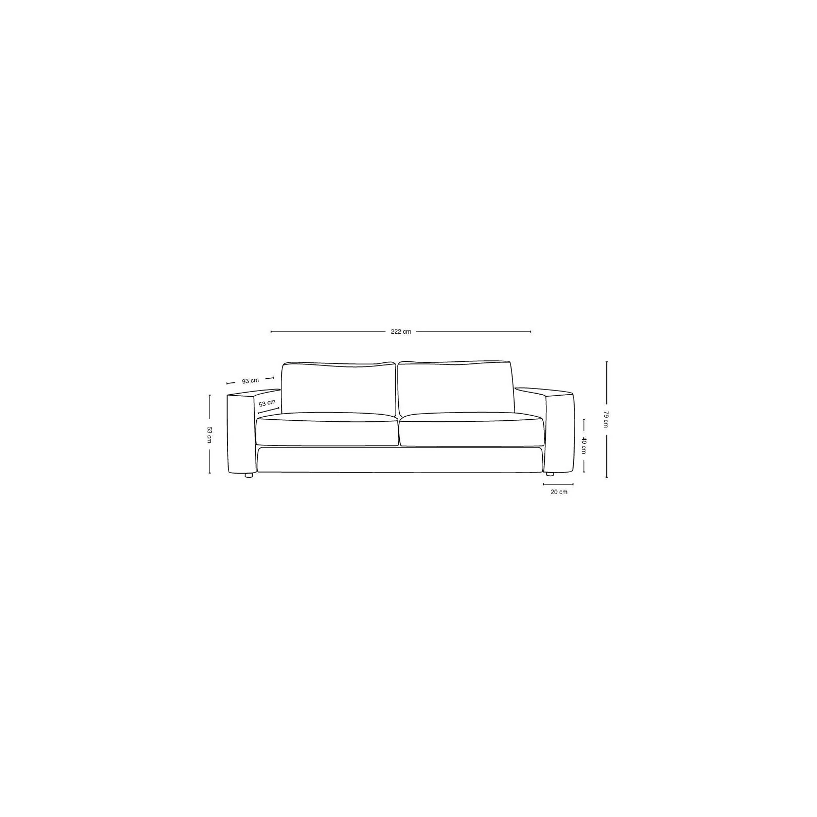 Olivia 3-seter sofa, tekstil - Image 8