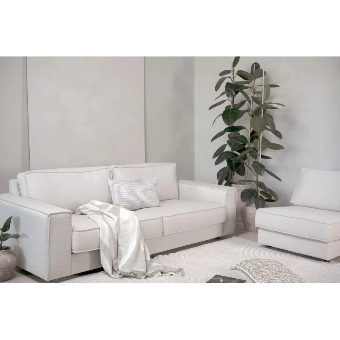 Olivia, Forms & Objects, 3 seter sofa natur - 222x95x79 cm - Image 5