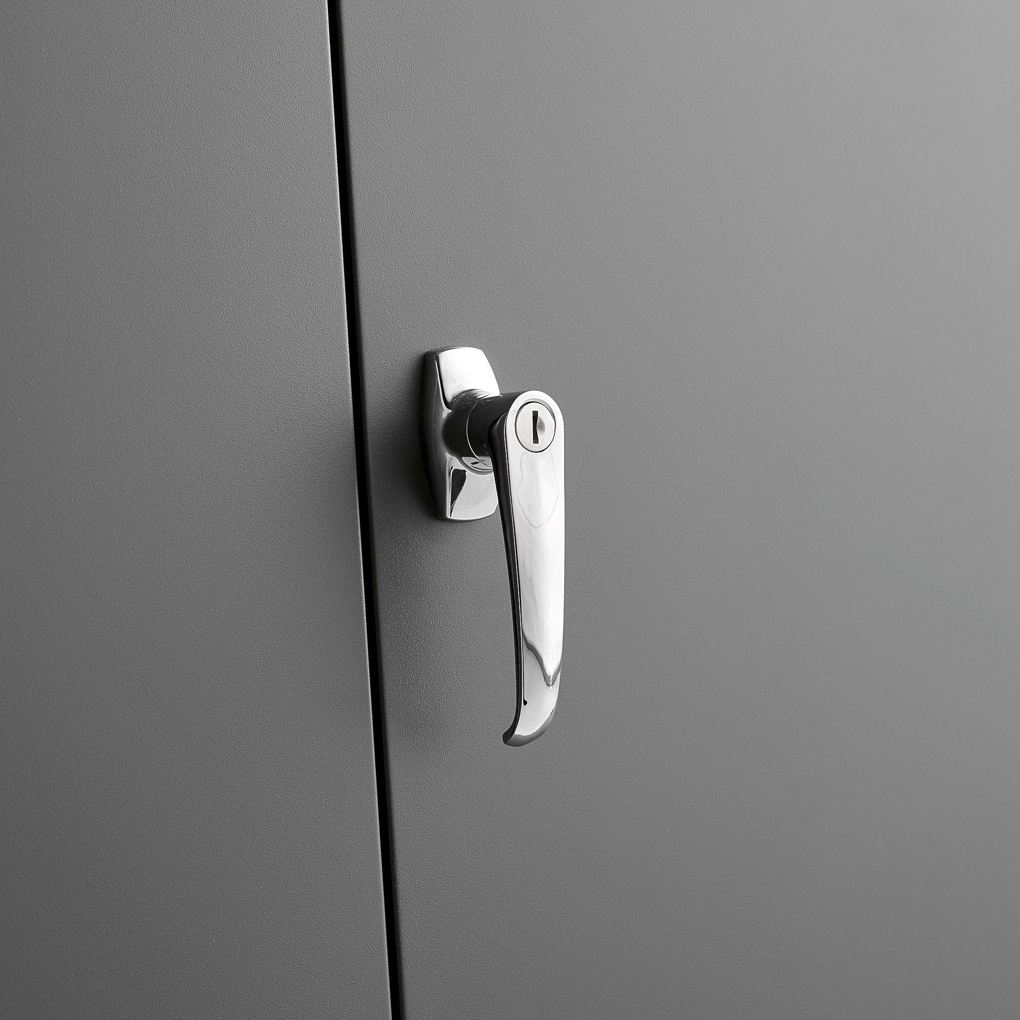 Oppbevaringsskap STYLE, helsveiset, H1900 B1000 D400 mm, hvit/mørk grå - Image 6