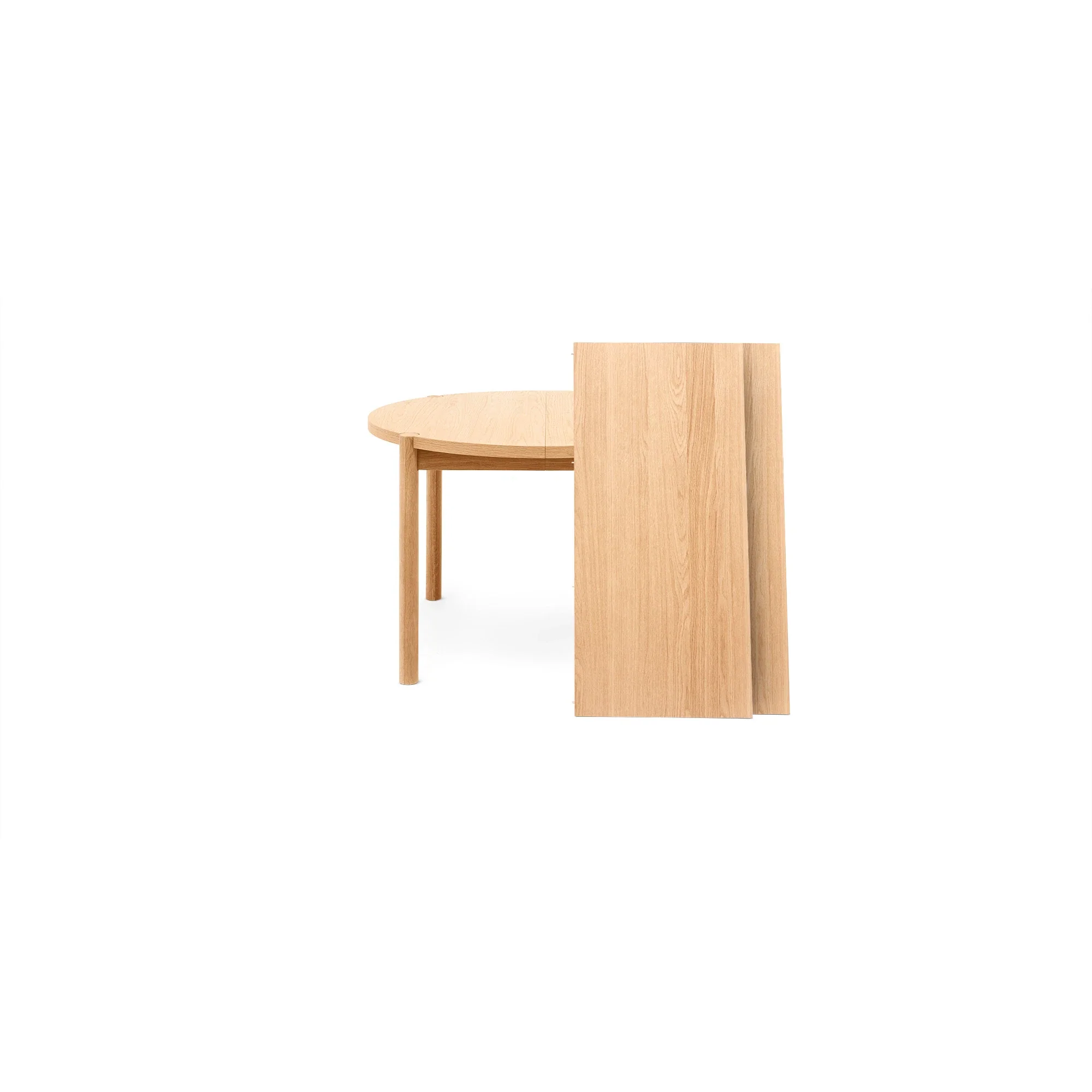 Owen spisebord fra SOFACOMPANY med tilleggsplater, Ø 120 cm, eik