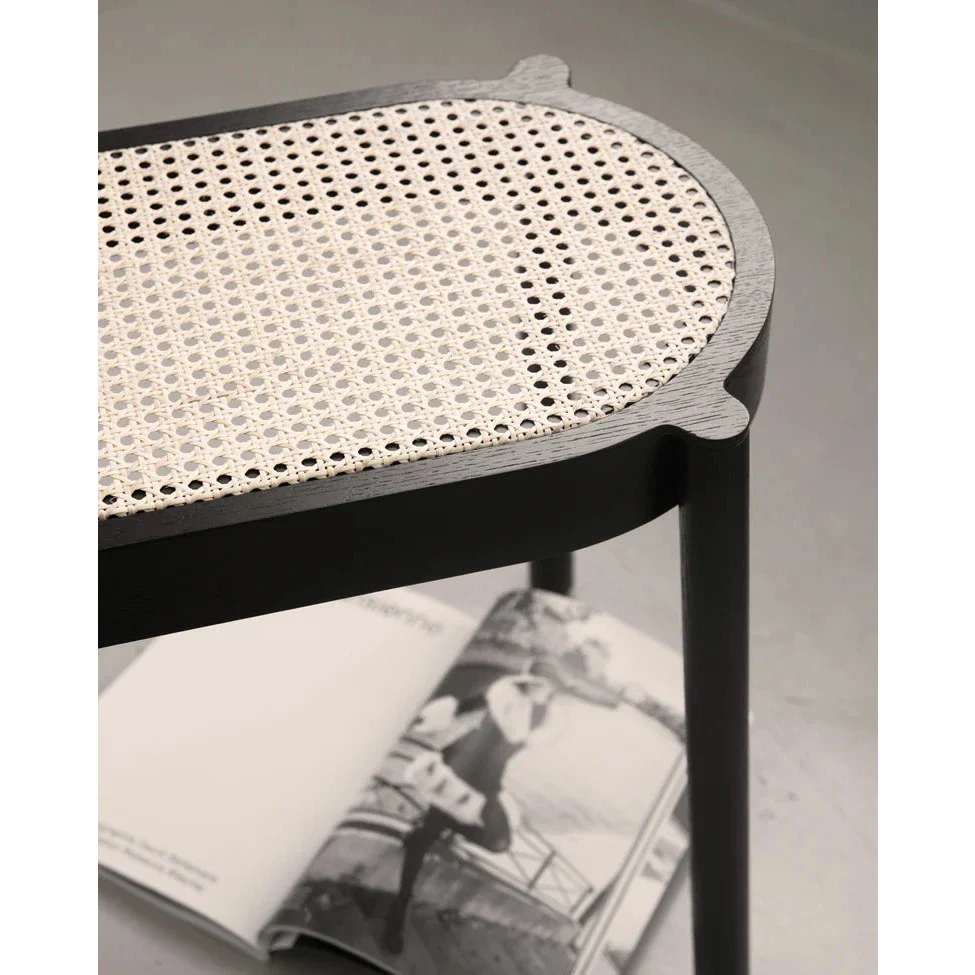 Pal benk fra Northern i svart malt eik/lyse mesh, 80 cm - Image 3