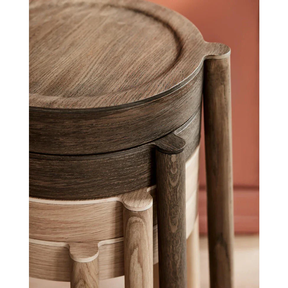 Pal stool fra Northern – lys oljeovertrekk, 37x37x46 cm - Image 3