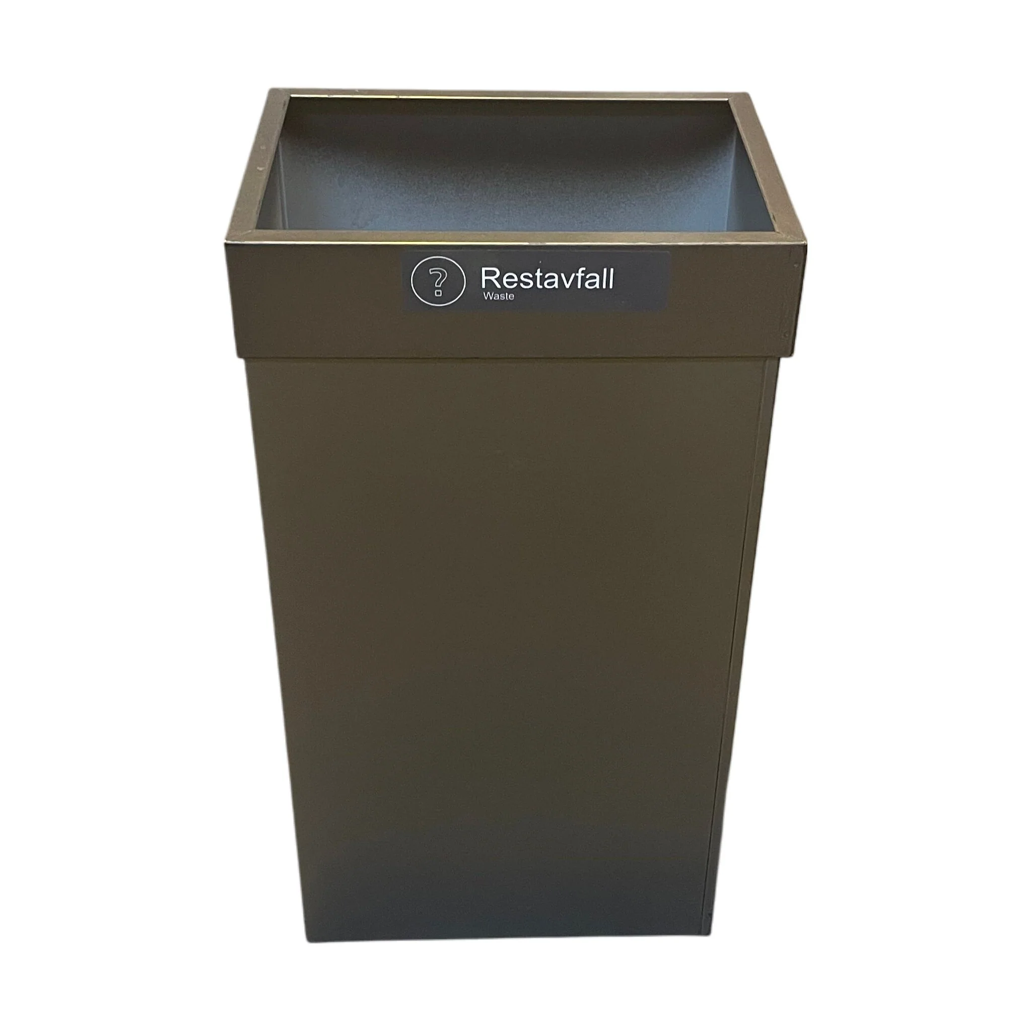 Rektangulær avfallsbøtte med åpent lokk, 79x32x43 cm - Image 3