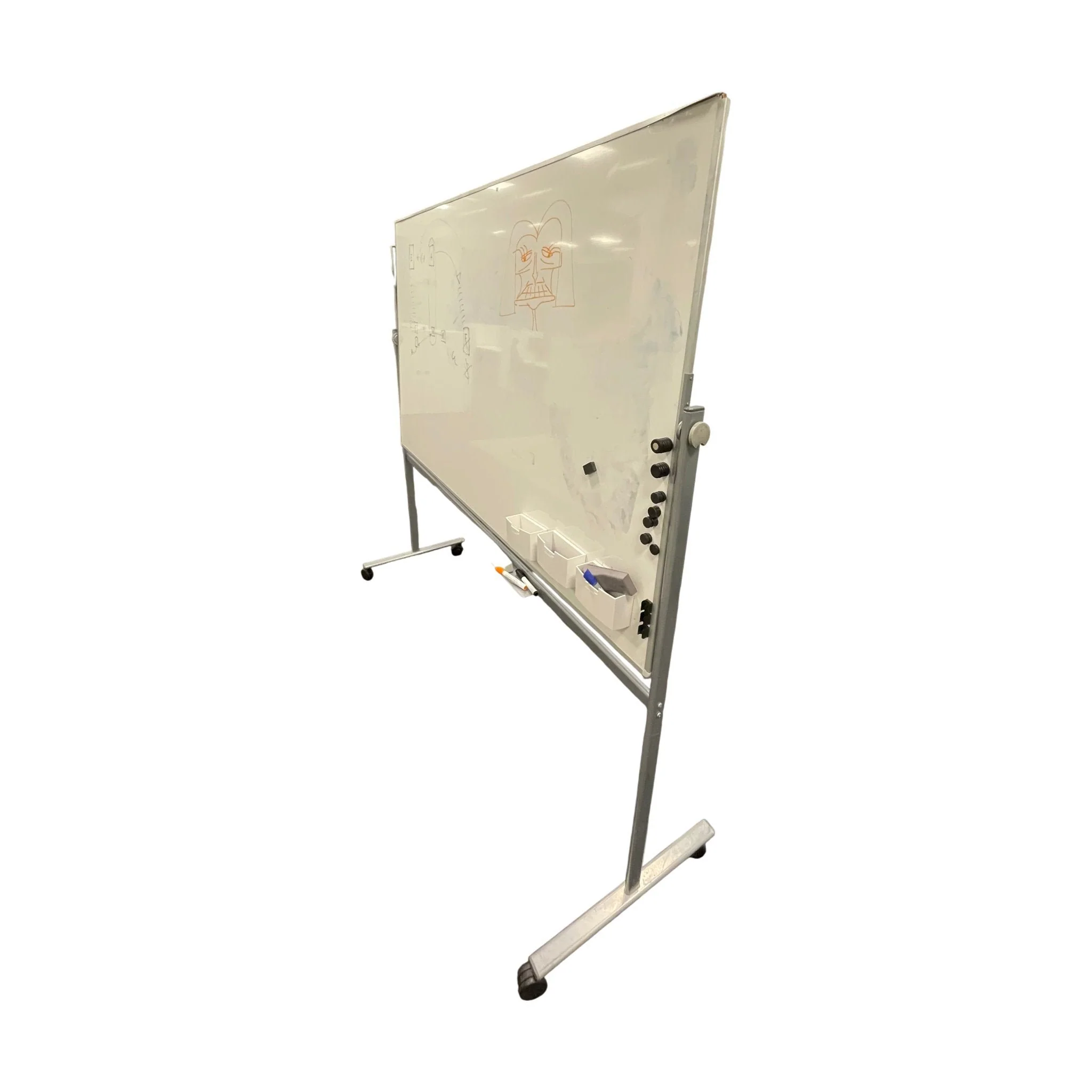 Roterbar whiteboard på hjul, 208x65x207cm