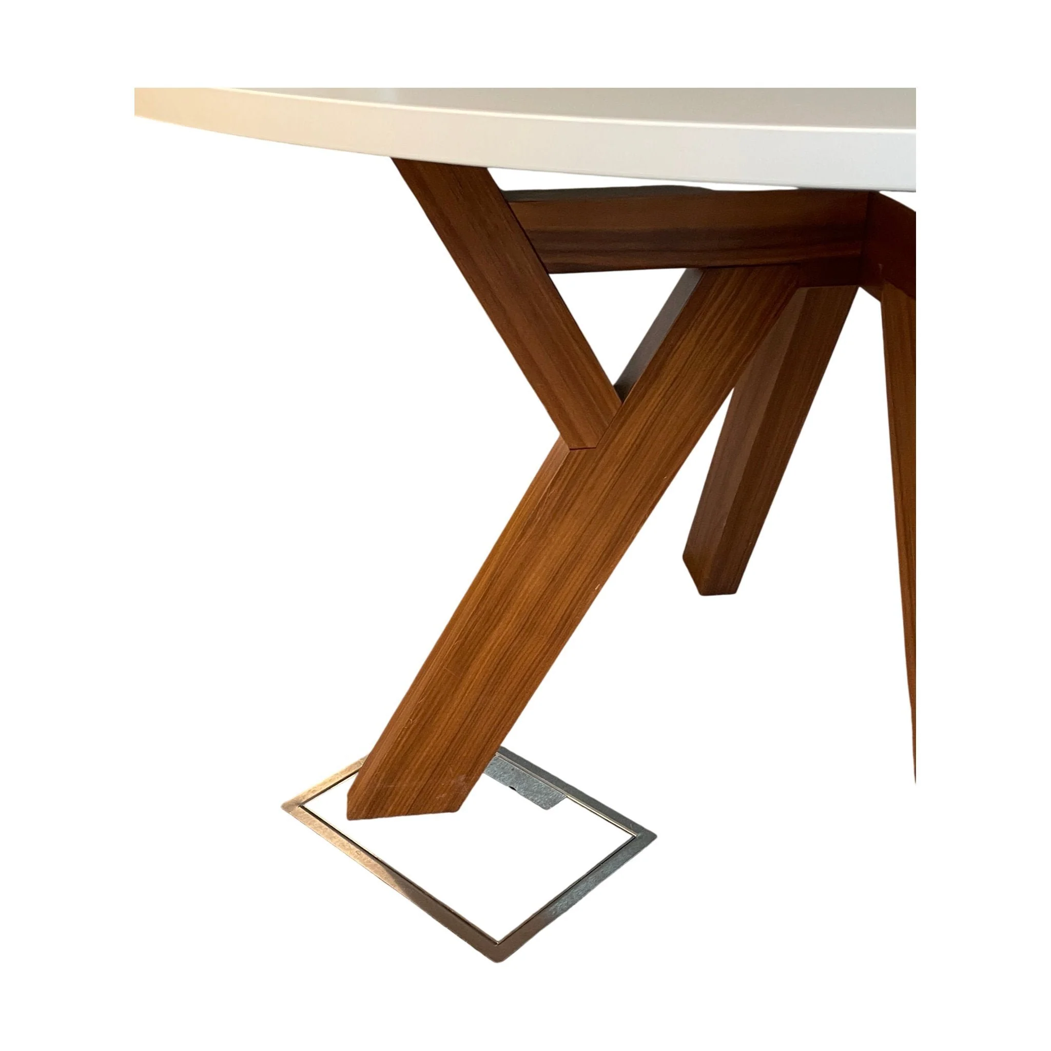 Sirkulært møtebord, hvit, Ø130 cm - Image 3