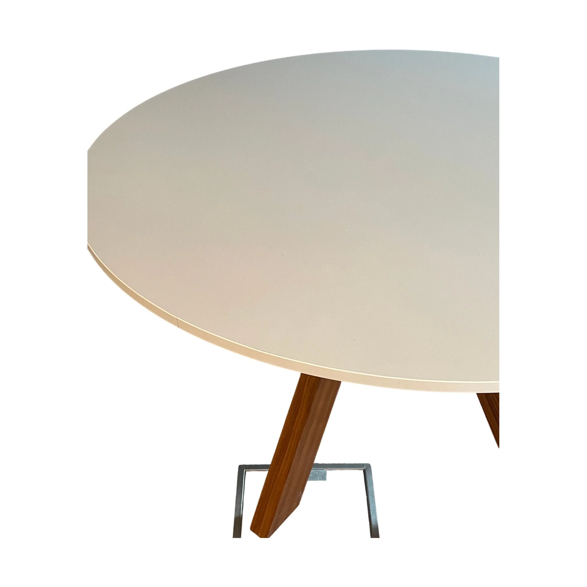 Sirkulært møtebord, hvit, Ø130 cm - Image 4