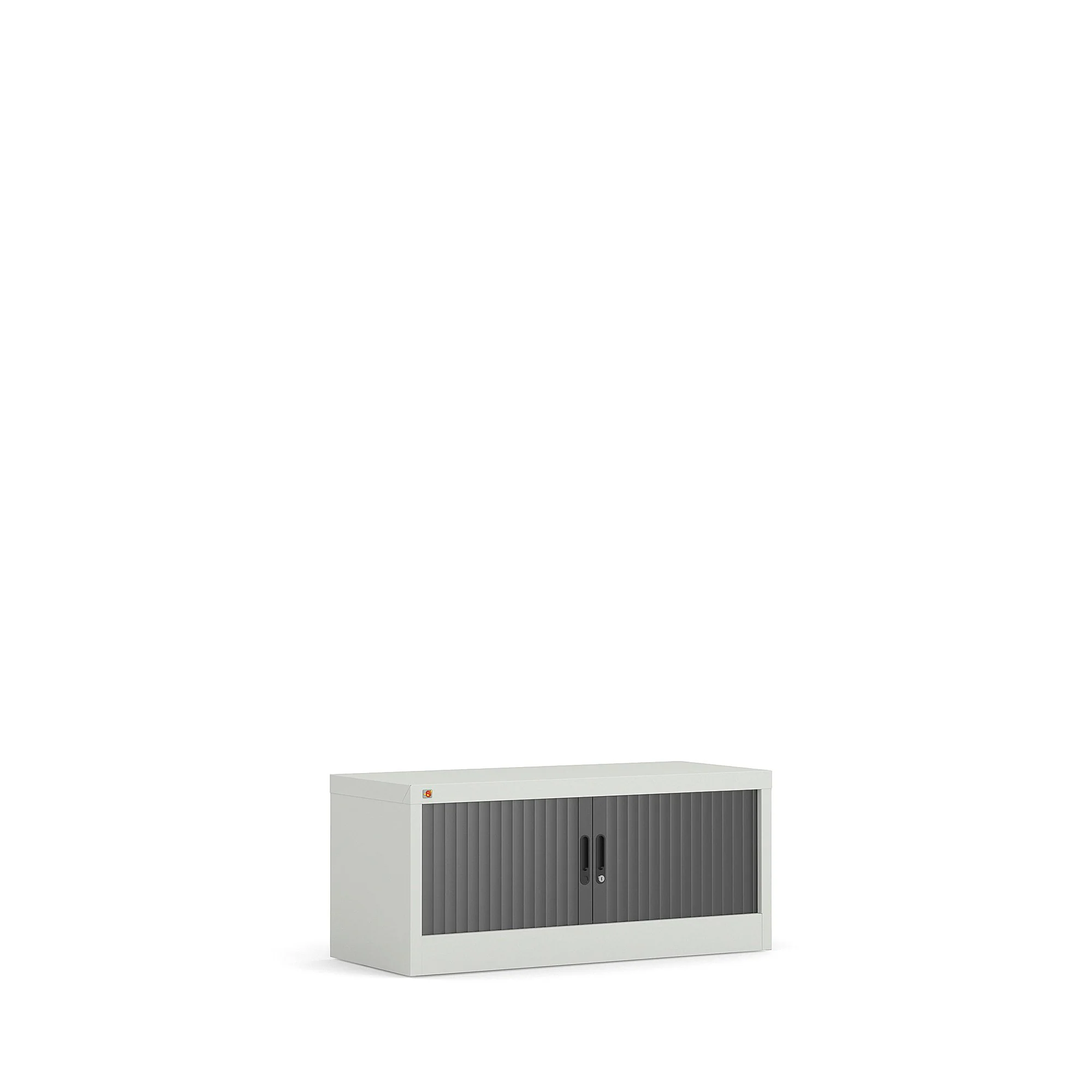 Sjalusiskap STUDIO, H440 B1000 D420 mm, grå med svarte dører