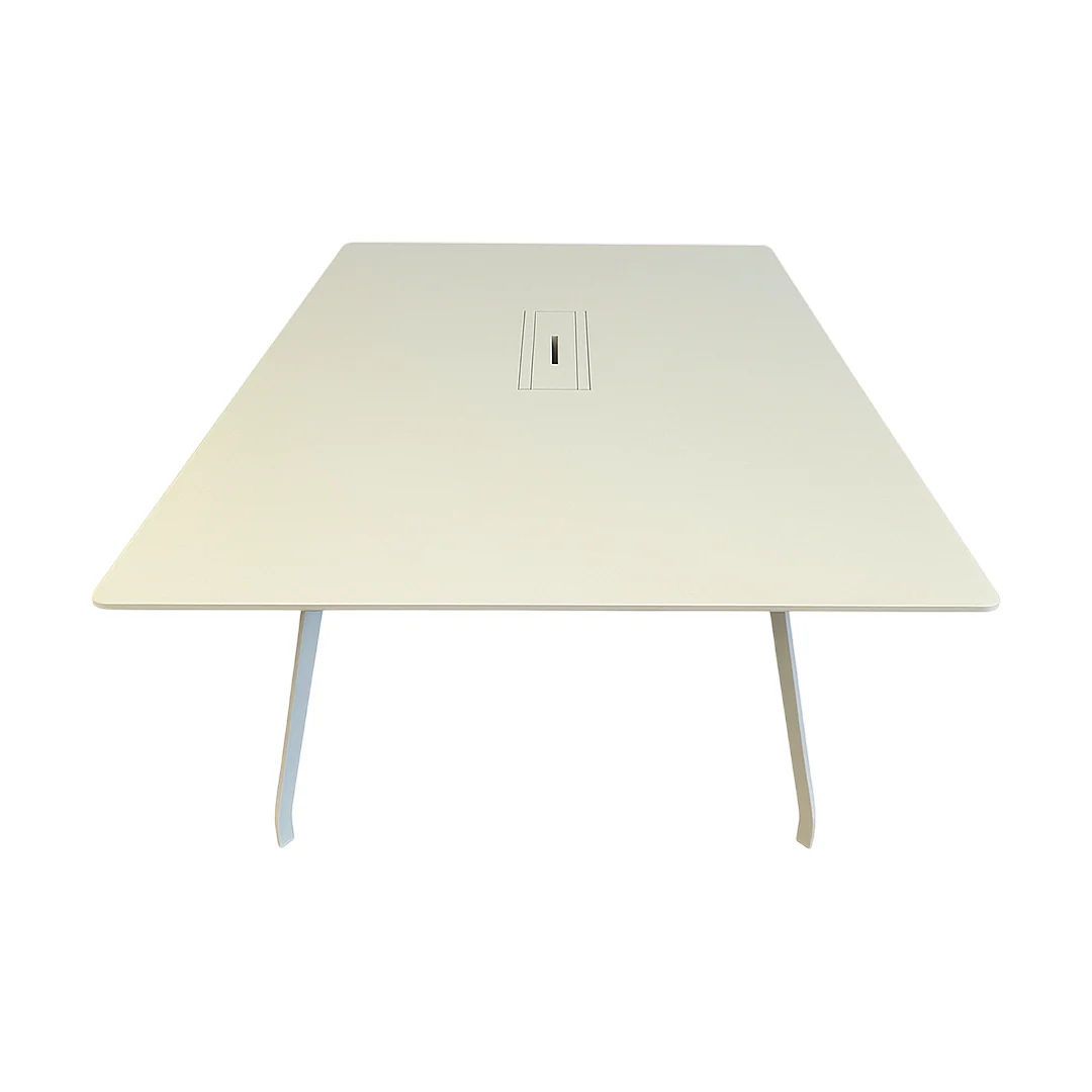 Skandiform Colt møtebord med kabelluke, hvit, 140x140 cm
