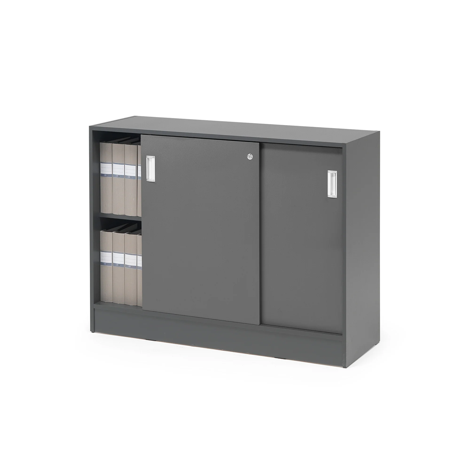 Skap FLEXUS med skyvedører, Laminat, Grå, H925 B1200 D415 mm