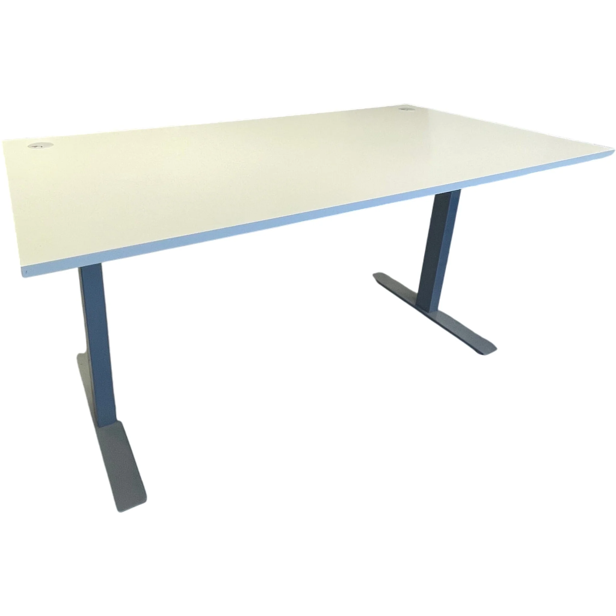 Skrivebord FLEXUS Hev/senk, rett, L1600 B800 mm, sĂžlv understell, hvit - Image 3