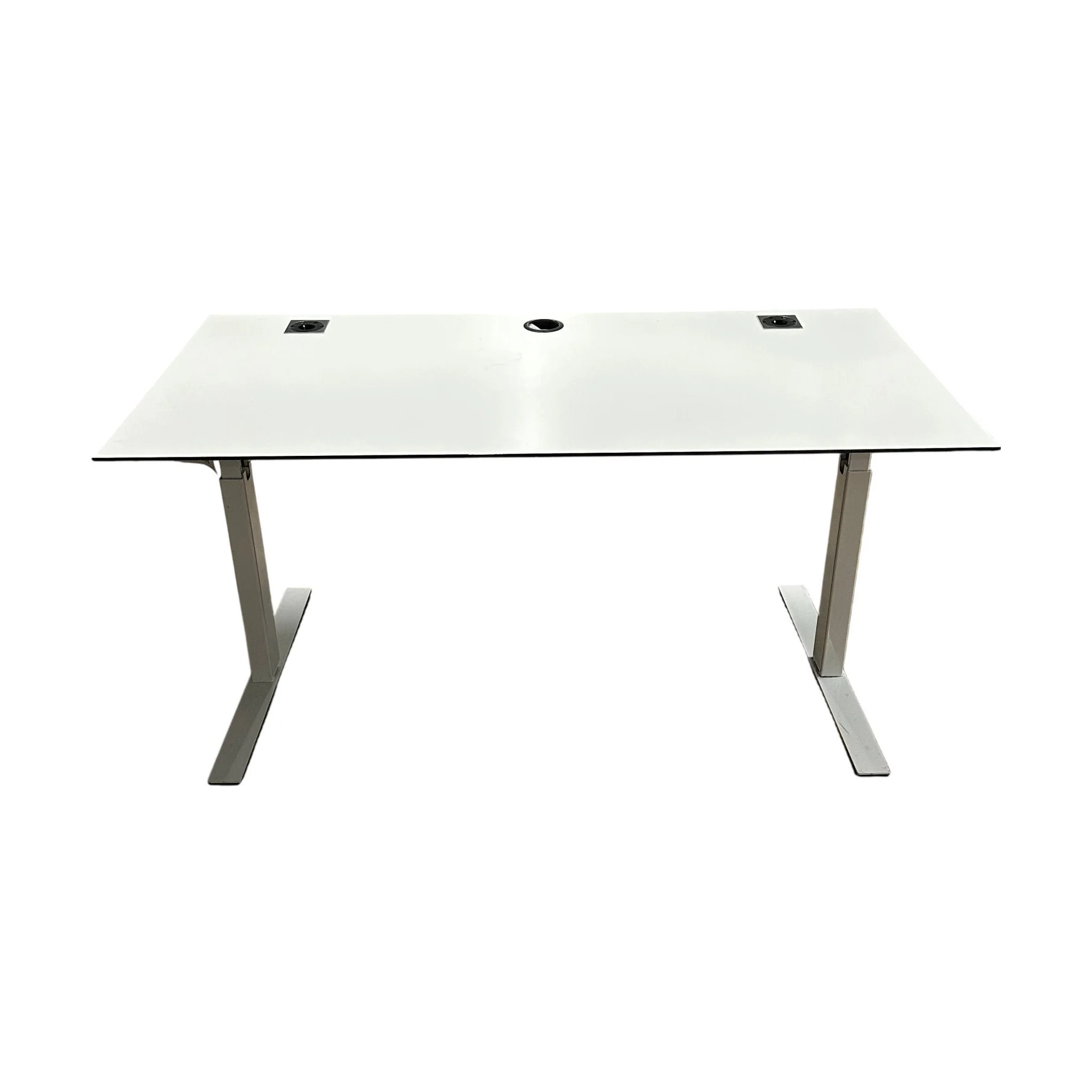 Skrivebord, hvit laminat, 160x80 cm