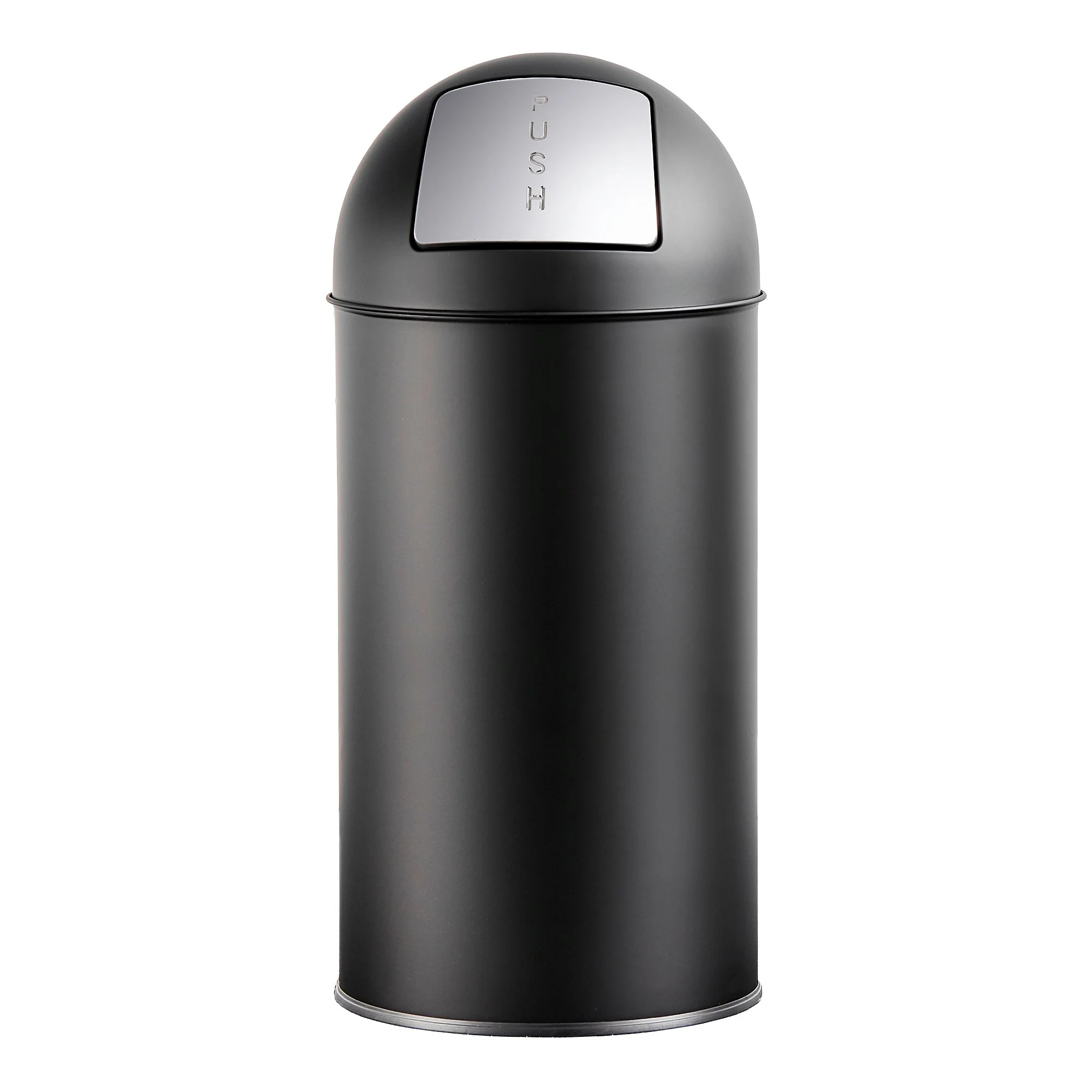 Søppelbøtte HURLEY med vippelokk, Ø350 H730 mm, 40 l, svart