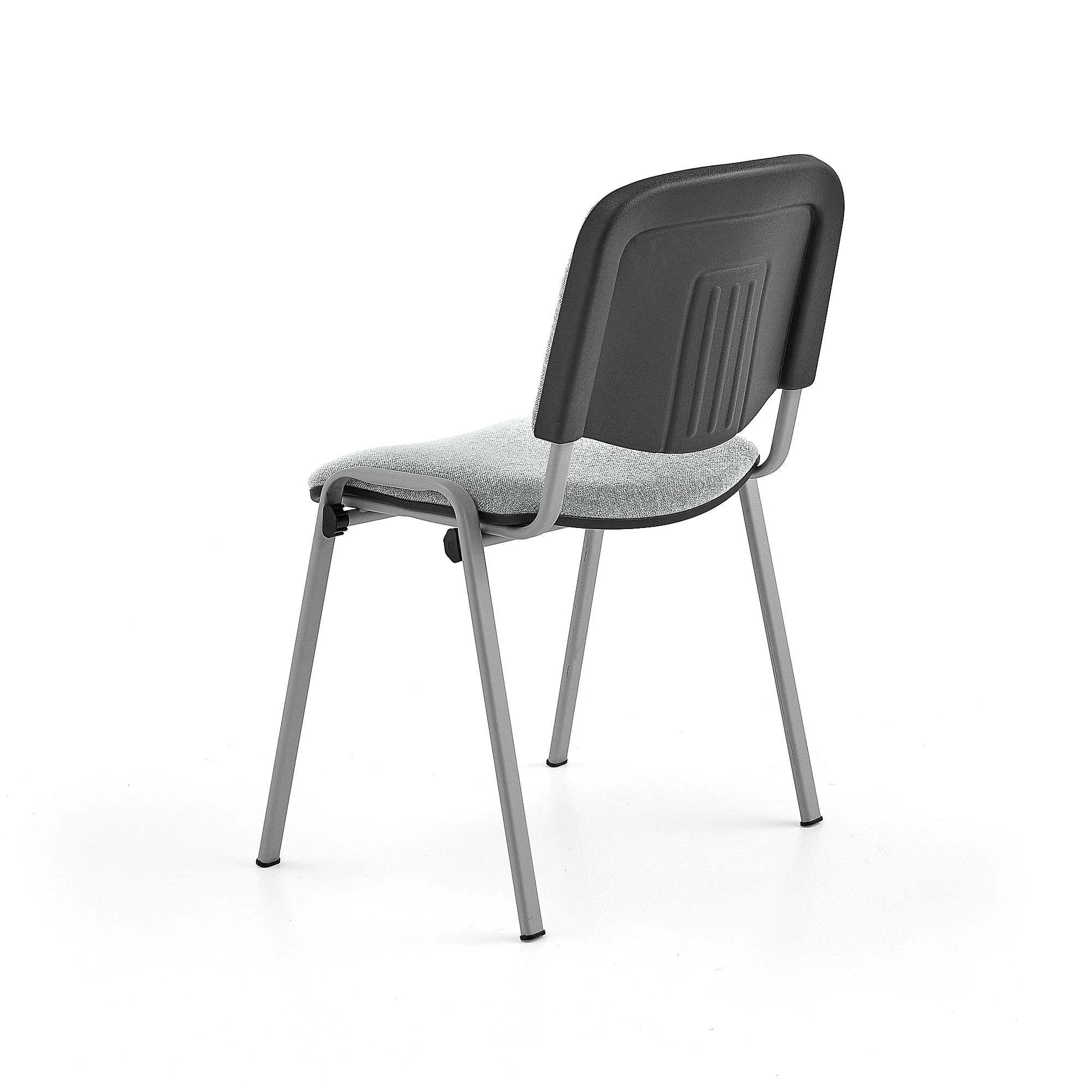 Stol NELSON, 4-pk., lys grÄ stoff, SVART UNDERSTELL fra AJ Produkter - Image 3