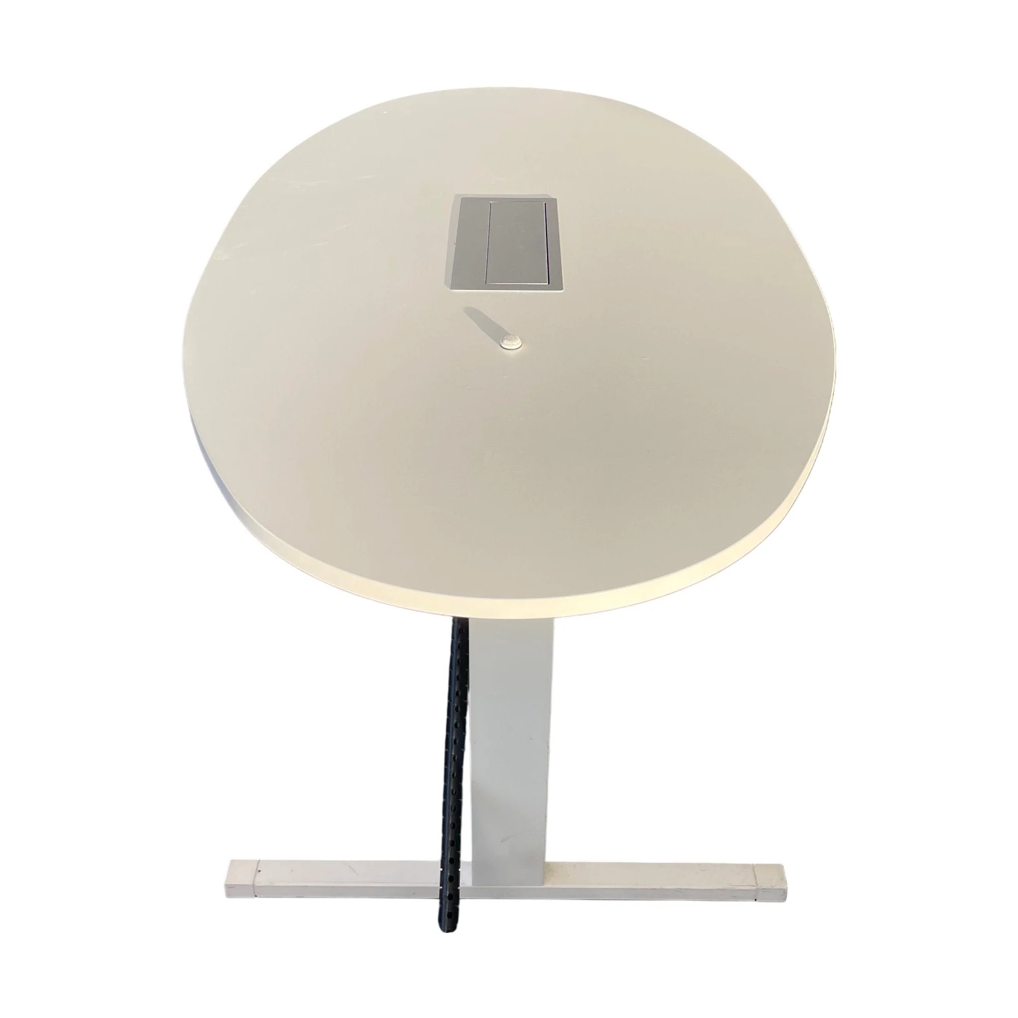 Techo Ovalt møtebord, hvit laminat, 160x90 cm