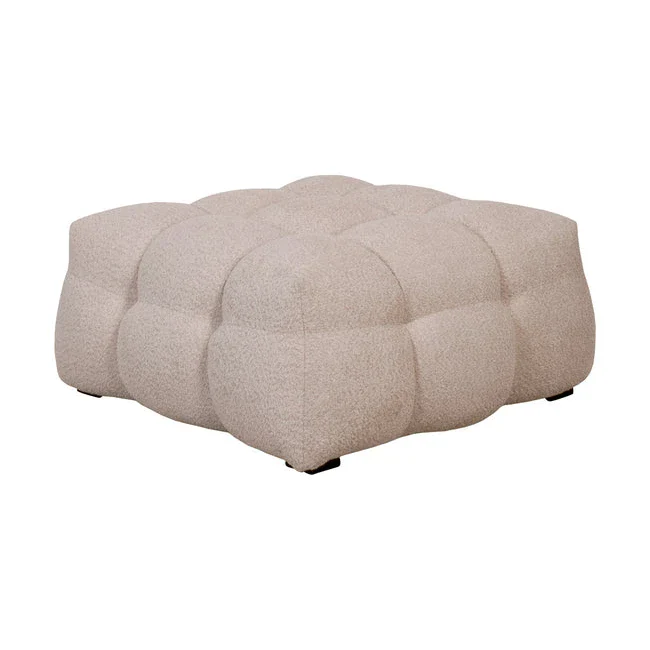 Troels puff fra A-Møbler, teddy, 95x95x42 cm - Image 2